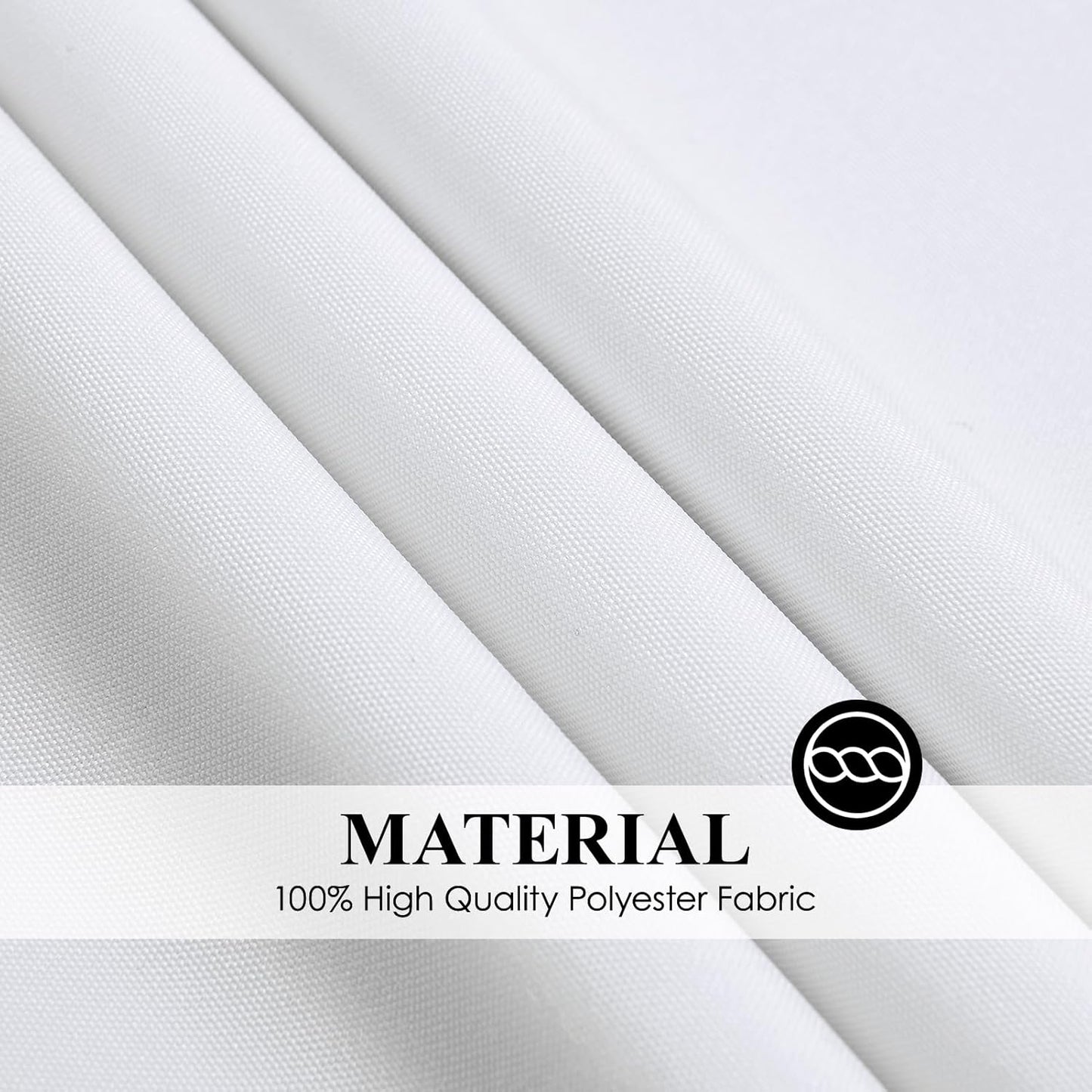 Round Tablecloth 120 Inch 1Pack White Tablecloths Washable Decorative Linen Polyester Table Clothes Cover for Dining Table Banquets Buffet Parties and Wedding
