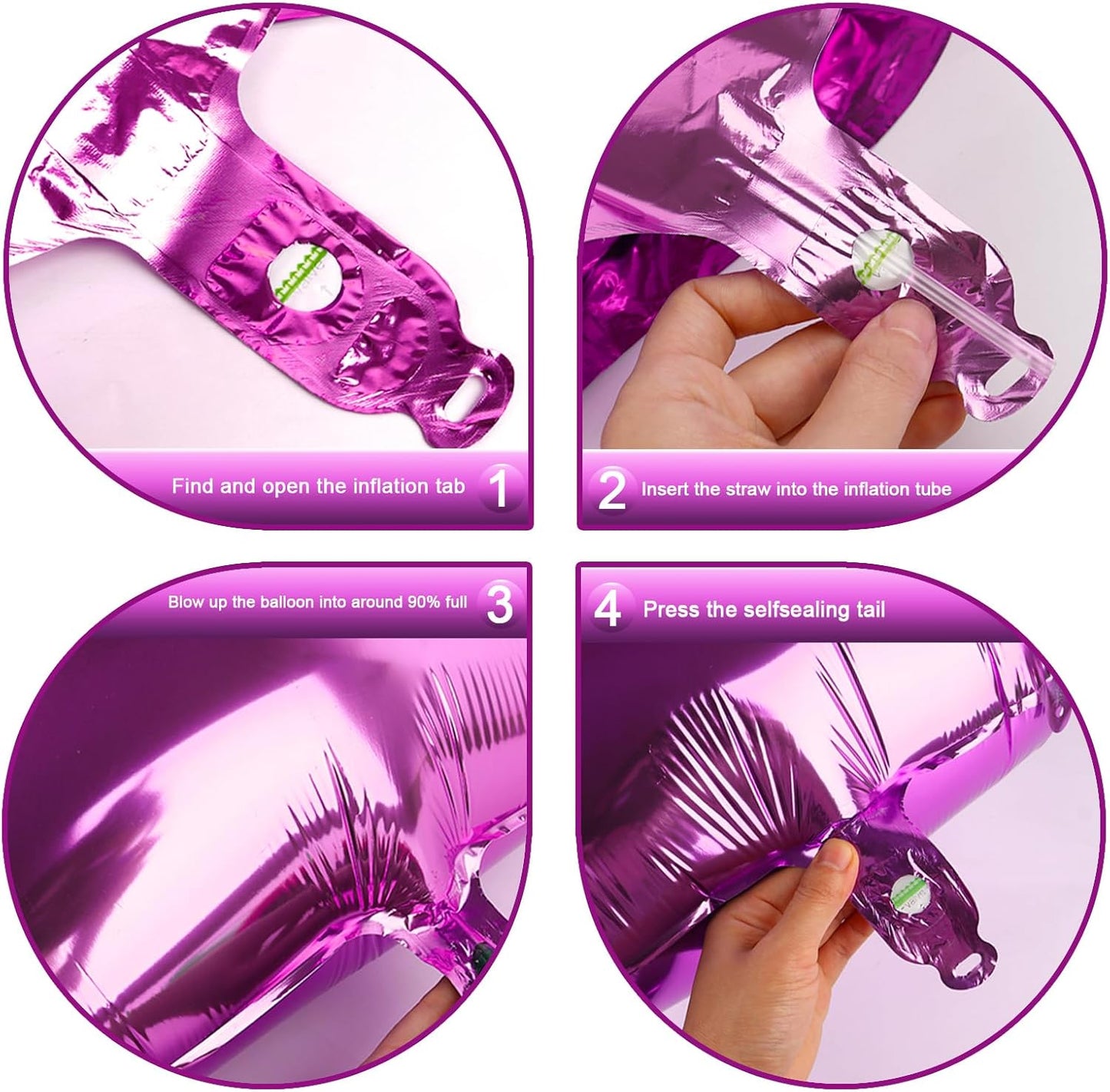 Rosy Purple 40 Inch 0 Number Balloons, 0 Decorations for 10 20 30 40 50 60 70 80 90 100 Birthday, 2026 Rosy Purple Foil Giant Birthday Graduations Anniversary Party Balloon
