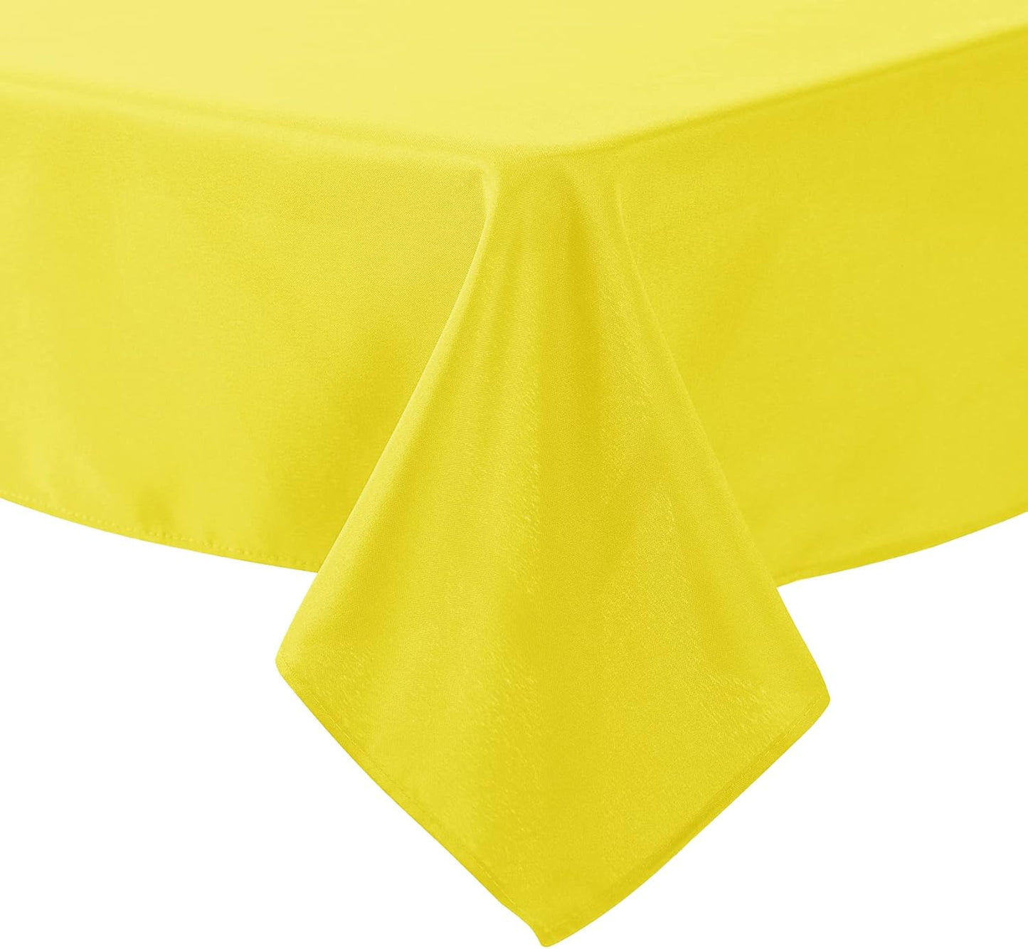 Cupuamon Square Tablecloth 70x70 inch Washable Polyester Fabric Table Cloth for Wedding Party Dining Banquet Decoration（70x70,Yellow）
