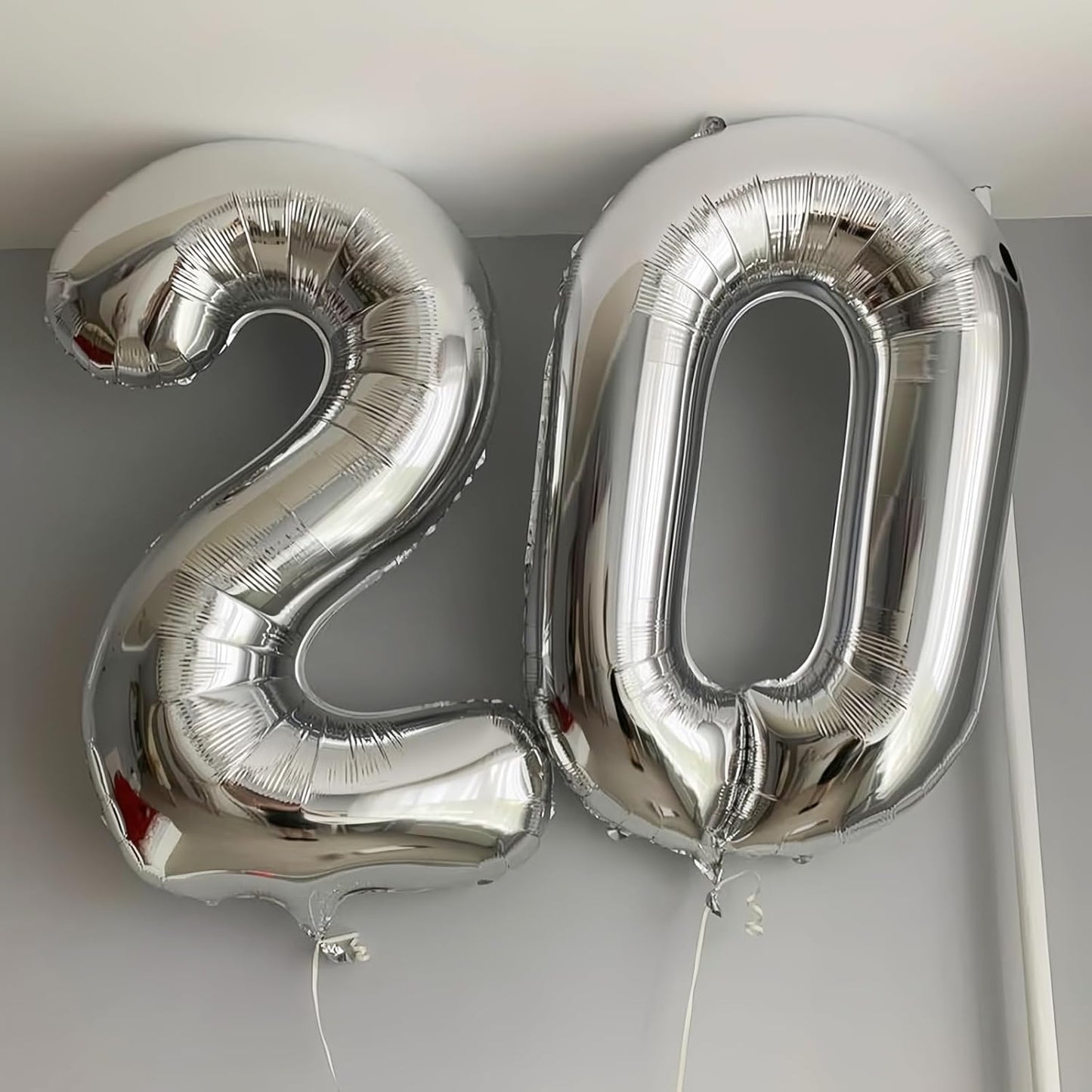 Silver 3 Balloon,40 Inch Number 3 Balloon,3 Birthday Balloon Decorations,Helium Silver 3 Balloon Number for Birthday Party Decorations