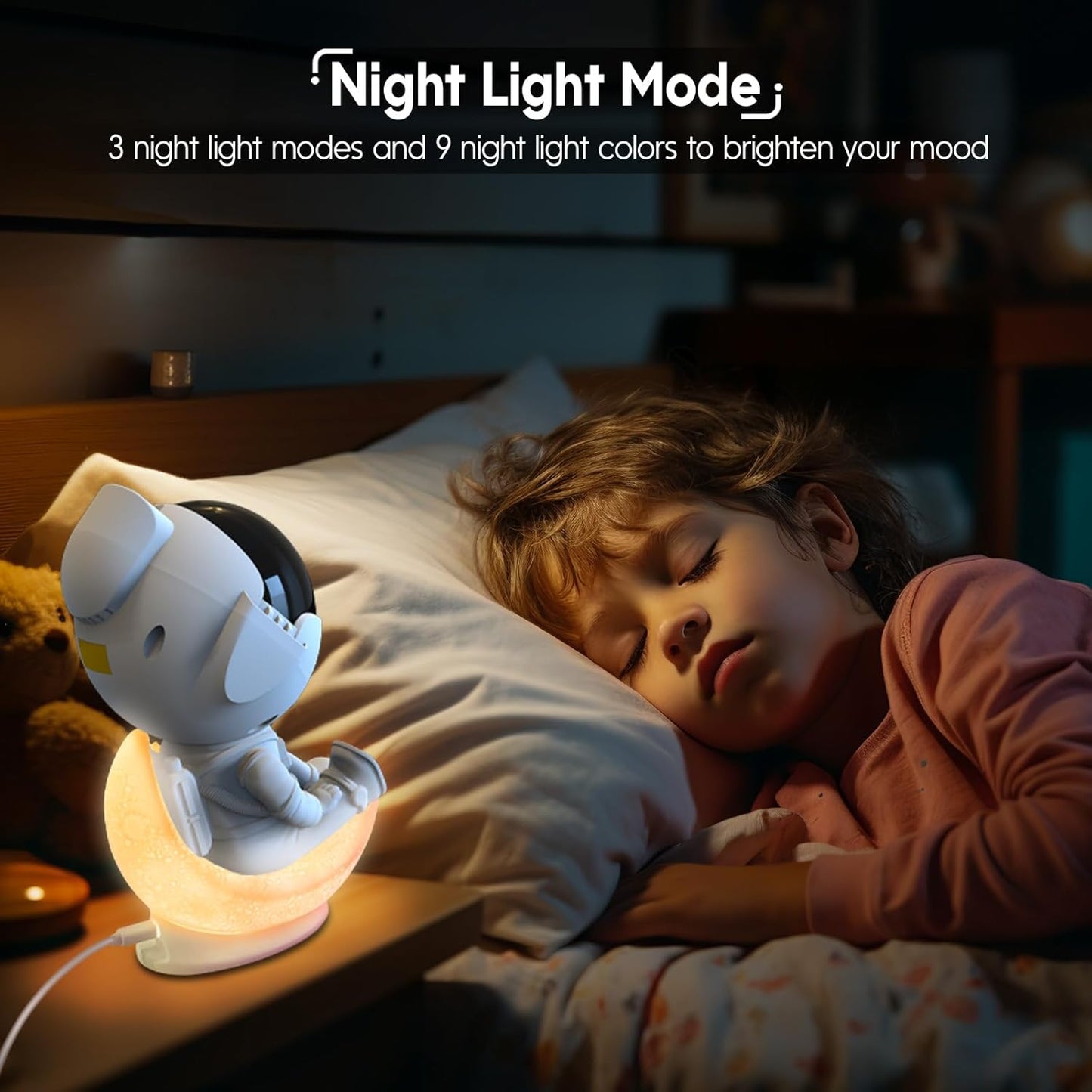 Rossetta Astronaut Galaxy Projector Night Light with Timer and Remote, Kids Adults Room Decor, Party, Gifts for Christmas, Birthdays