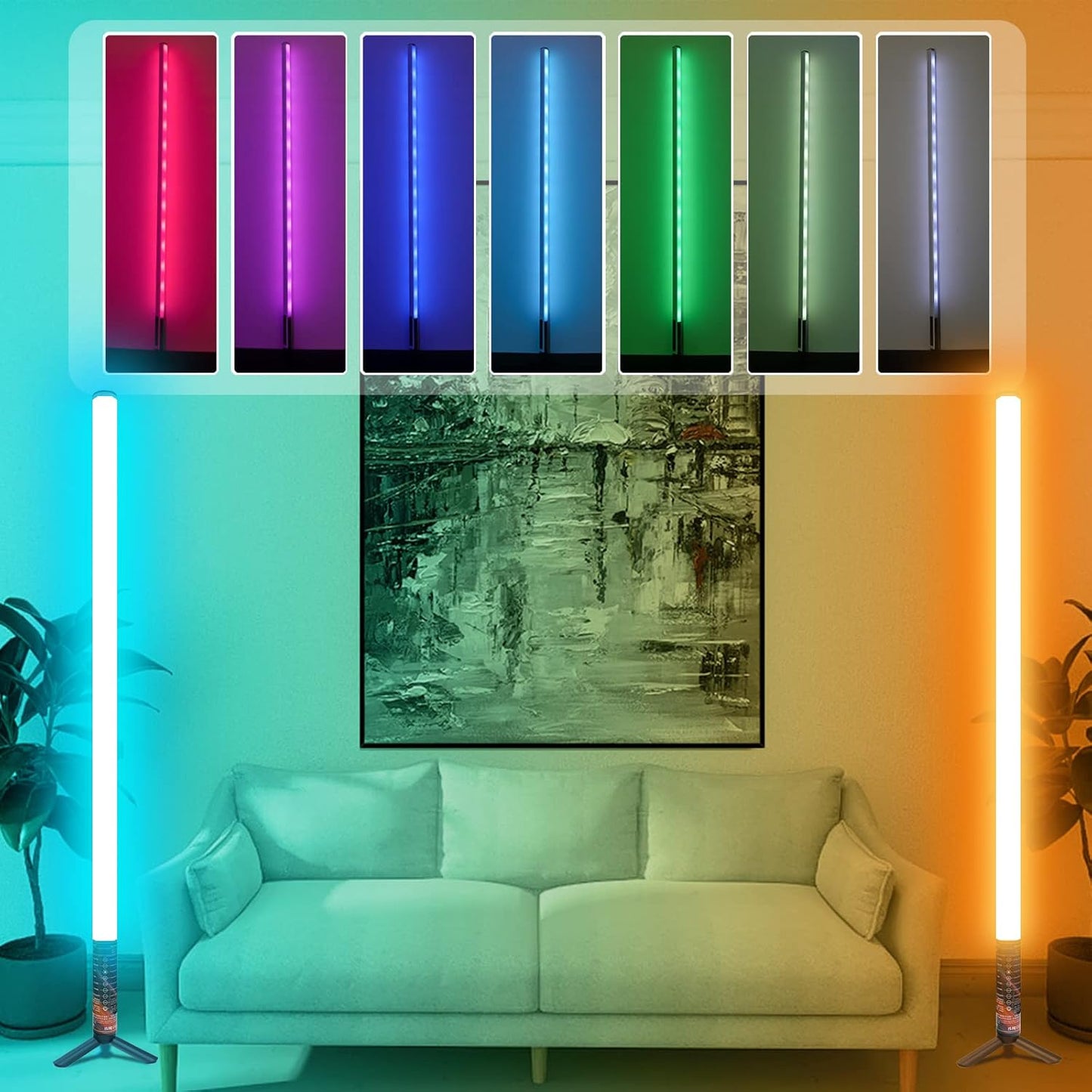4 Pack 4ft Portable Battery Powered Tube Light 120cm Handheld LED RGB Lights Tube with Tripods, 500 Vivid Effects for Video and Photography,Light Painting,YouTube,Video and Dance Club