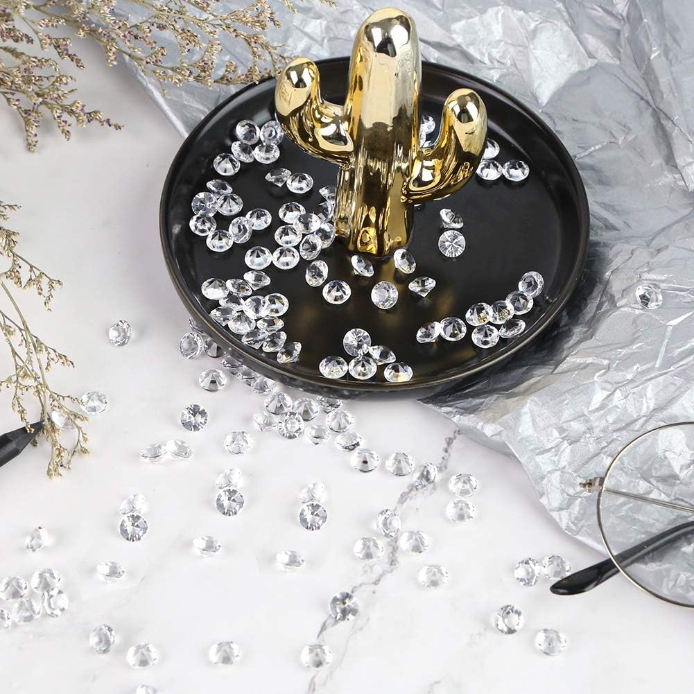 FUTUREPLUSX Fake Diamonds, 2000 PCS Mini Loose Diamonds Fake Crystals Rhinestones for Vase Fillers Wedding Bridal Shower Party Table Centerpiece Arts & Crafts Decor