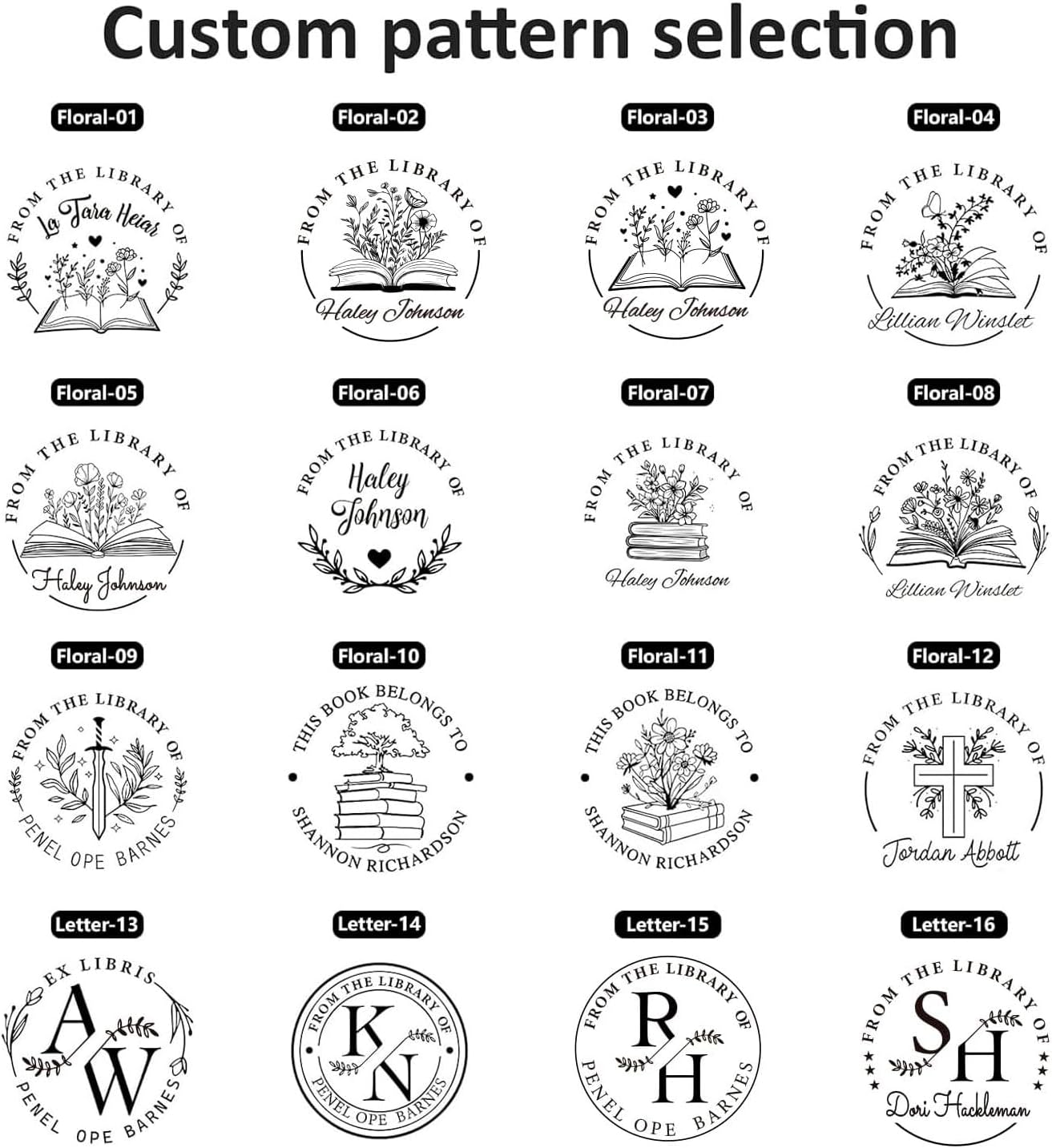 Personalized Book Embosser - Custom Library Stamp, Personal Gifts for Book Lovers, Readers, Teachers (Star-03)