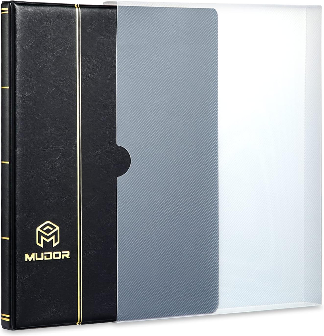 MUDOR Stamp Collecting Album for Collectors, 5 Rows Pockets, 10 Sheets Stamp Stockbook