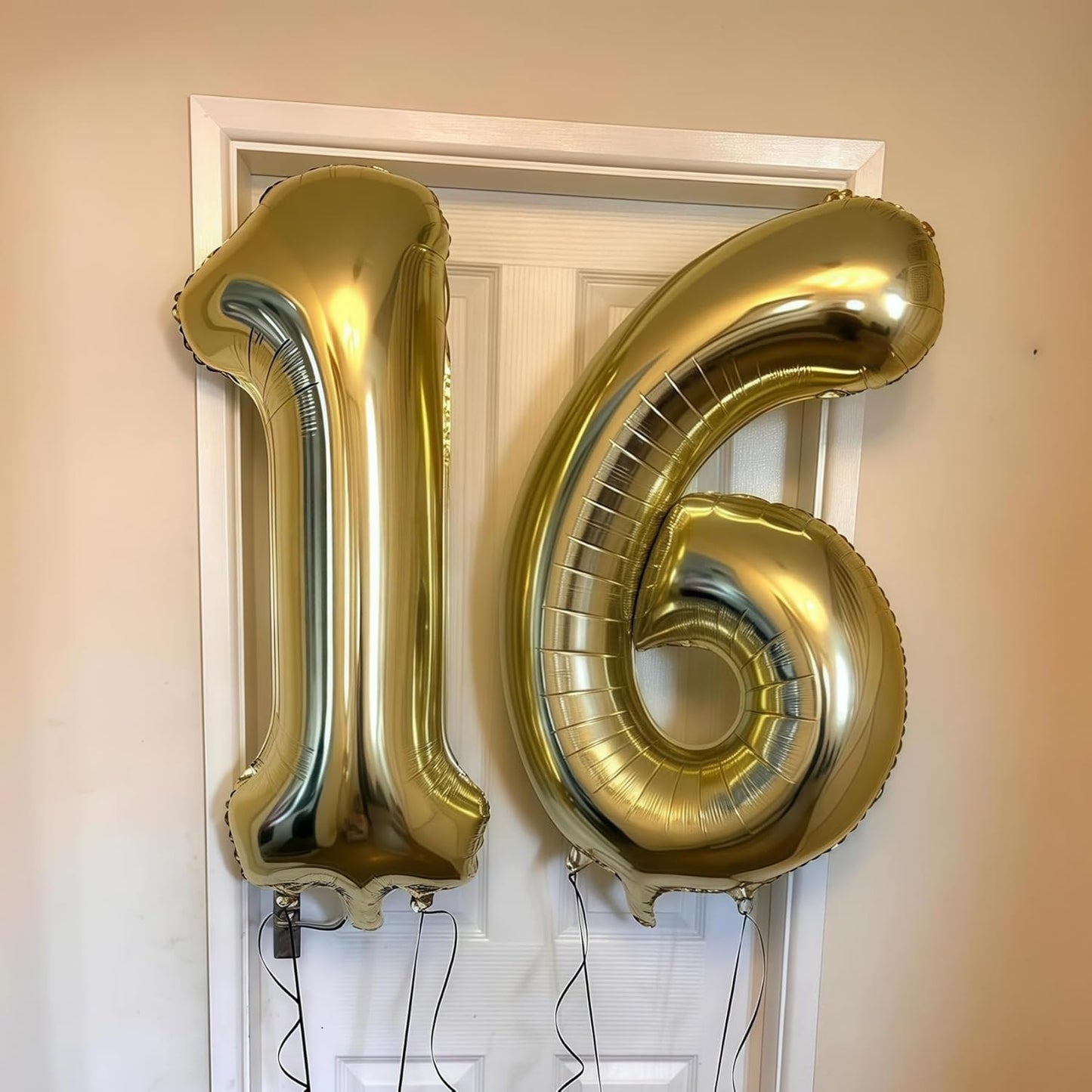 Champagne Gold 9 Balloon,40 Inch Light Gold Number 9 Balloon Big Foil Mylar Helium 9 Balloon for Birthday Party