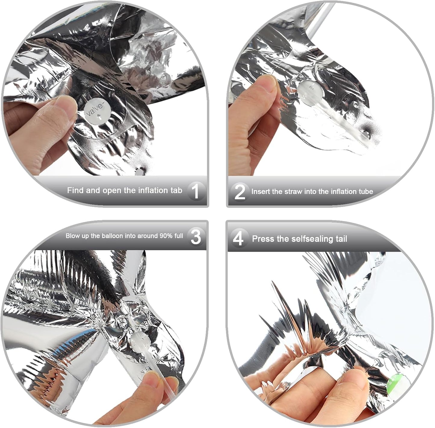 Silver Foil Number 8 Balloon 40 Inch, Helium Mylar Eight Number 8 18 28 38 48 58 80 88 Birthday Balloons, 8th Silver Women Men Wedding Anniversary, Graduations Party Supplies