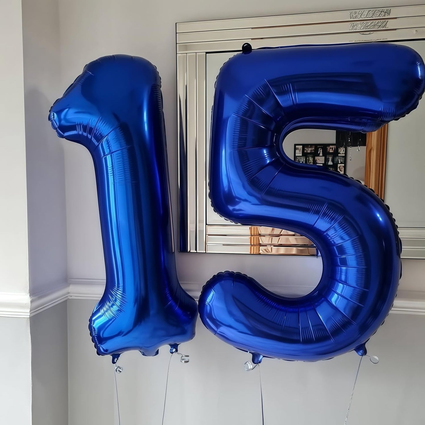 Navy Blue 8 Balloon Number,40 Inch Number 8 Balloon Big Dark Blue 8 Foil Mylar Helium Balloon for Birthday Party Decorations