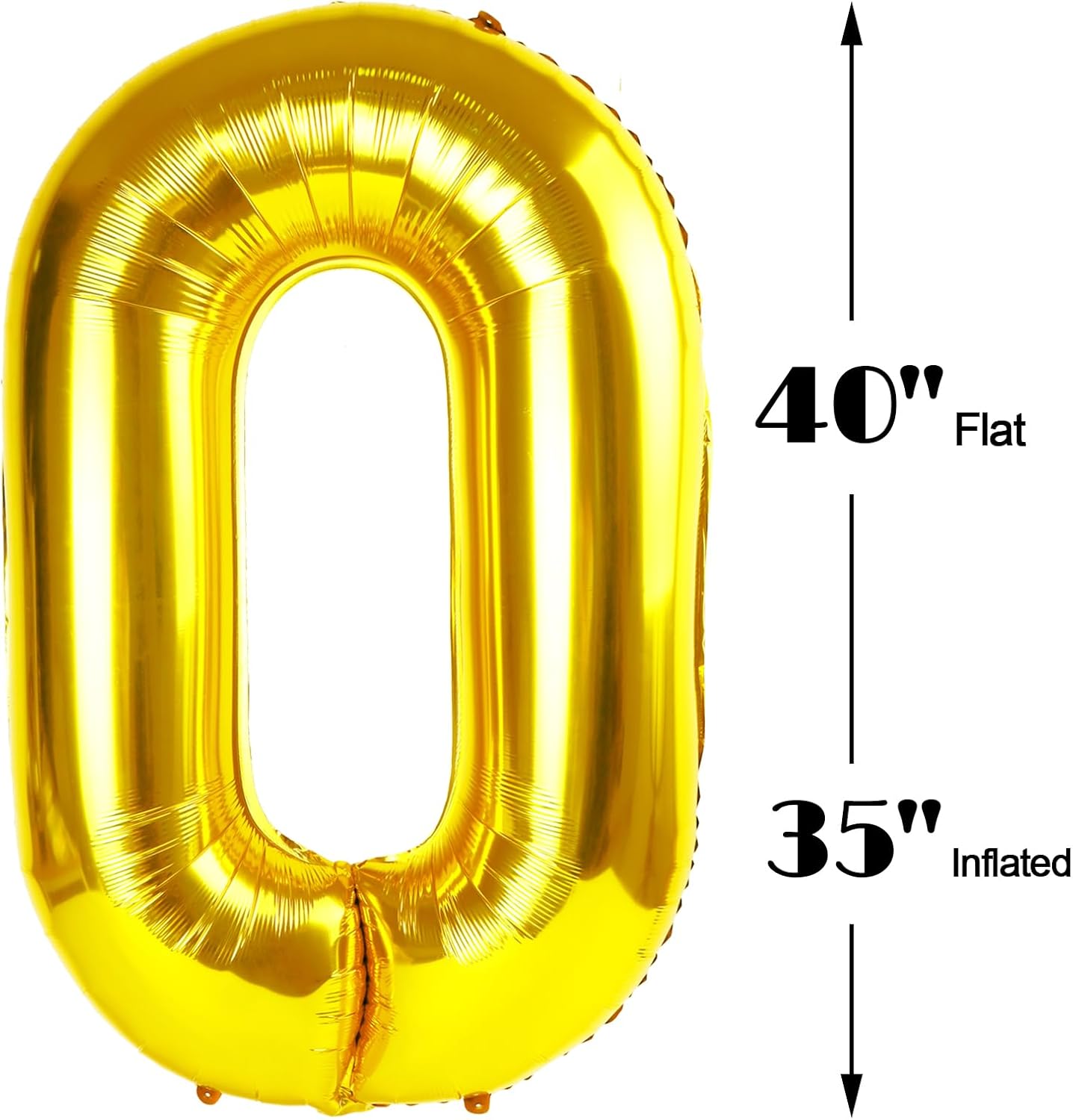Gold Mylar Number 30 Balloon 40 inch, Number 30th Birthday Balloon for Men Women, Gold Foil Balloon for 30 Birthday Party, Anniversary Celebration Number Balloons Decorations