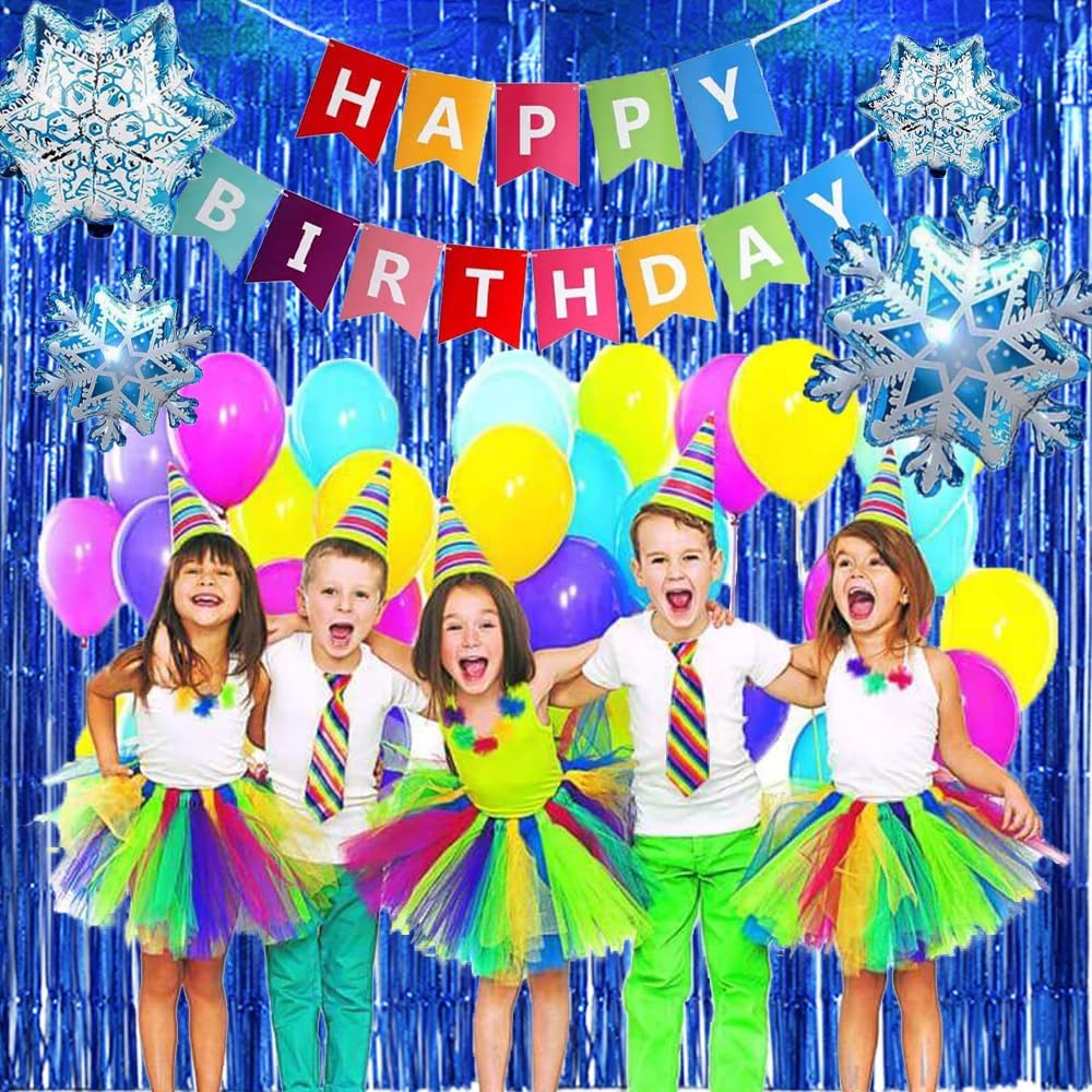 TONIFUL 3Pcs Laser Blue Door Streamers, Photo Booth Backdrop Metallic Streamers Foil Fringe Curtains for Birthday, Christmas, New Year, Bachelorette, Grad Party Decor (9.9ft x 6.6ft)