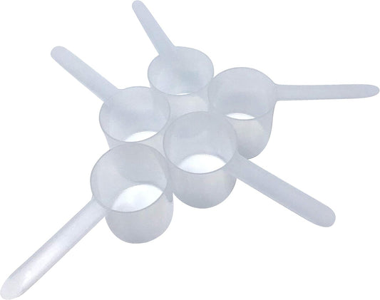 3/8 Cup (3 Oz. | 6 Tablespoon | 90 mL) Long Handle Scoop for Measuring Coffee, Pet Food, Grains, Protein, Spices and Other Dry Goods (Pack of 5)