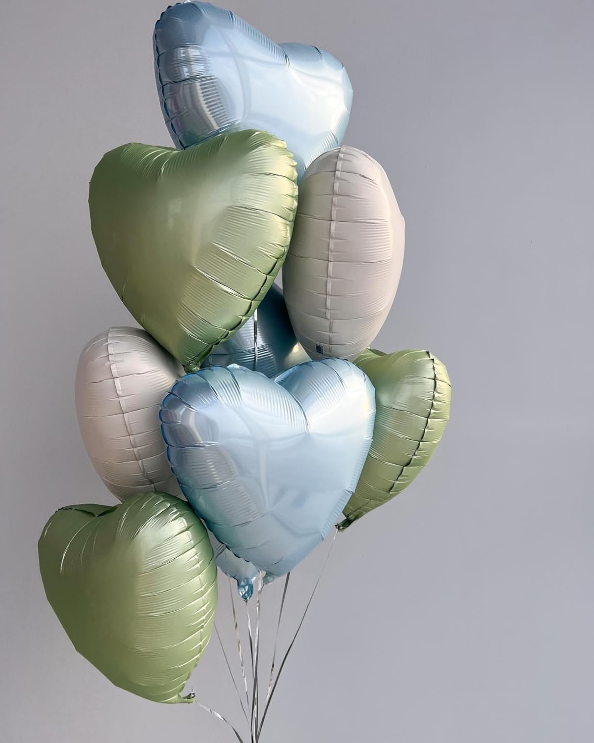 10pcs Baby Pink Heart Balloons - 18 Inch Light Pink Heart Shapes for Baby Shower, Wedding, Valentine's Day Decorations