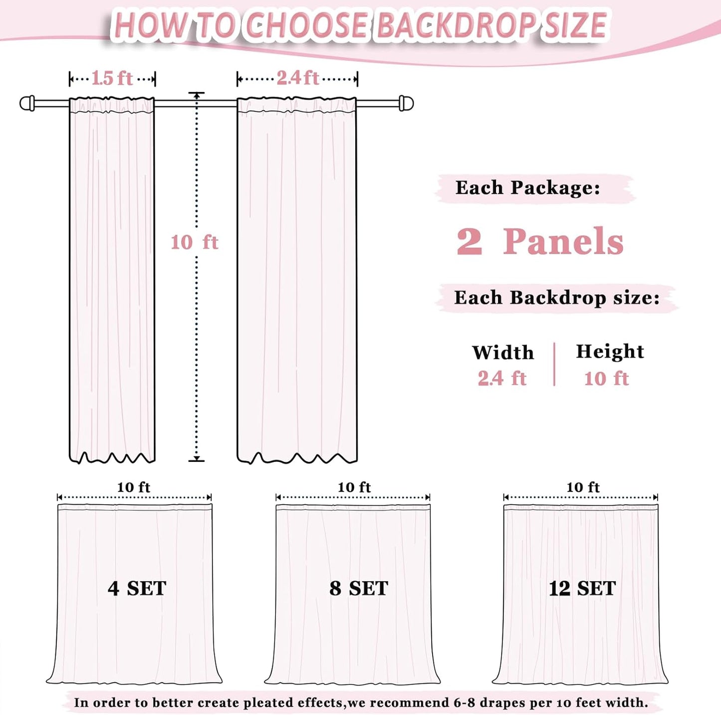 DUOBAO Pastel Yellow Chiffon Backdrop Curtains - 2 Panels 29" x 120" Semi-Sheer Wedding Drapes for Elegant Events & Party and Photography Living Room Curtains