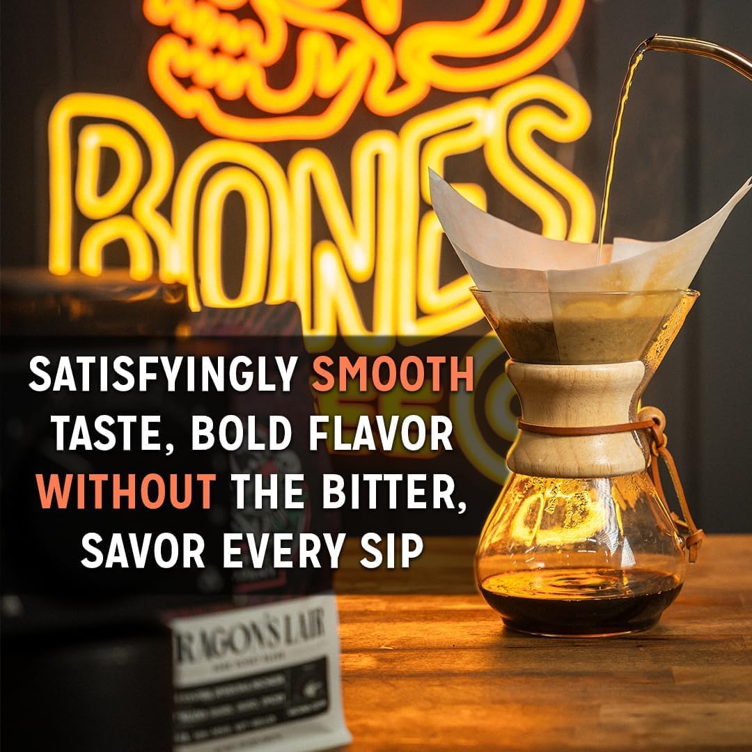 Bones Coffee Company Holiday Favorites Bundle, 5 Assorted Flavored Coffee Low Acid Medium Roast Arabica Beans Specialty Coffee Gifts, Auto Drip and French Press Compatible, 4 oz Pack of 5 Whole Bean