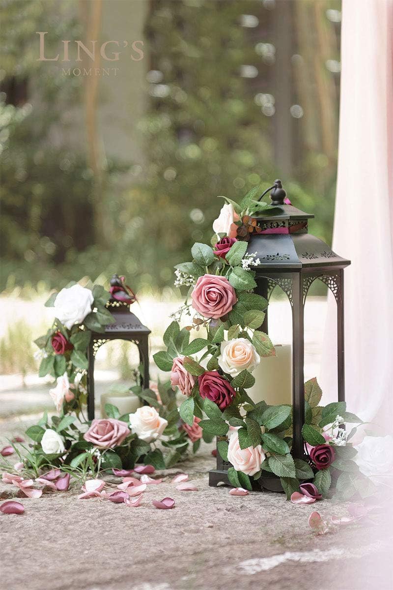 Ling's Moment Rose Petals, Silk Flower Petals for Wedding/Aisle/Flower Girl Baskets/Table Centerpiece Décor,etc.Dusty Rose Mauve 400pcs