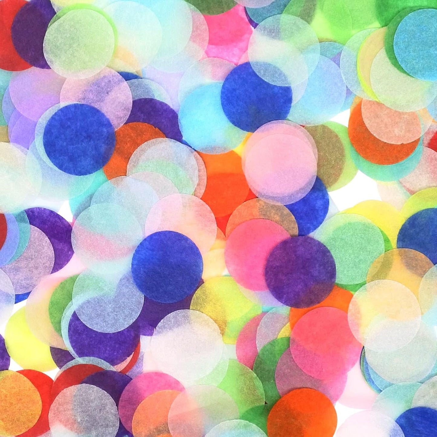 RYKOMO 20000 Pieces 1 Inch Round Tissue Paper Confetti, 7oz Multicolor Table Confetti Paper for Balloons Arts Craft DIY Scrapbooking Birthday Party Festival