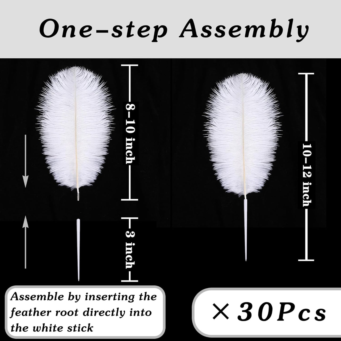 SOGUGOM Light Salmon Ostrich Feathers - 30PCS 8-10 inch Ostrich Feathers Kit for Centerpieces, Kindergarten Crafts, Dream Catchers and DIY Projects(Light Salmon)