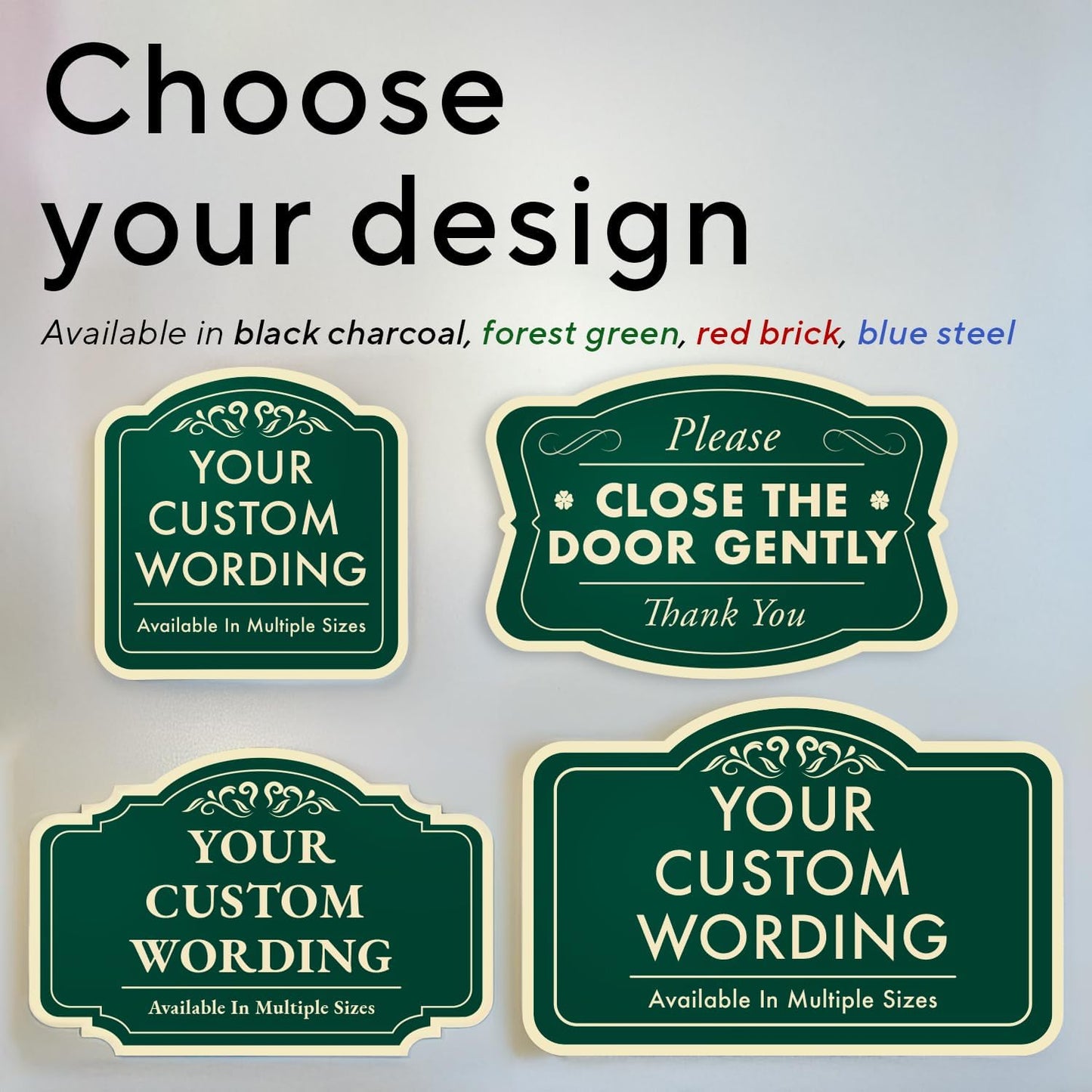 Personalized Aluminum Outdoor Metal Signs, Custom Green 14x10 Driveway Sign, Waterproof USA Made