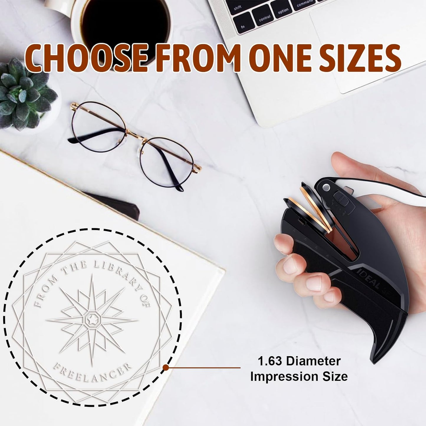 Personalized Book Embosser - Custom Library Stamp, Personal Gifts for Book Lovers, Readers, Teachers (Star-02)
