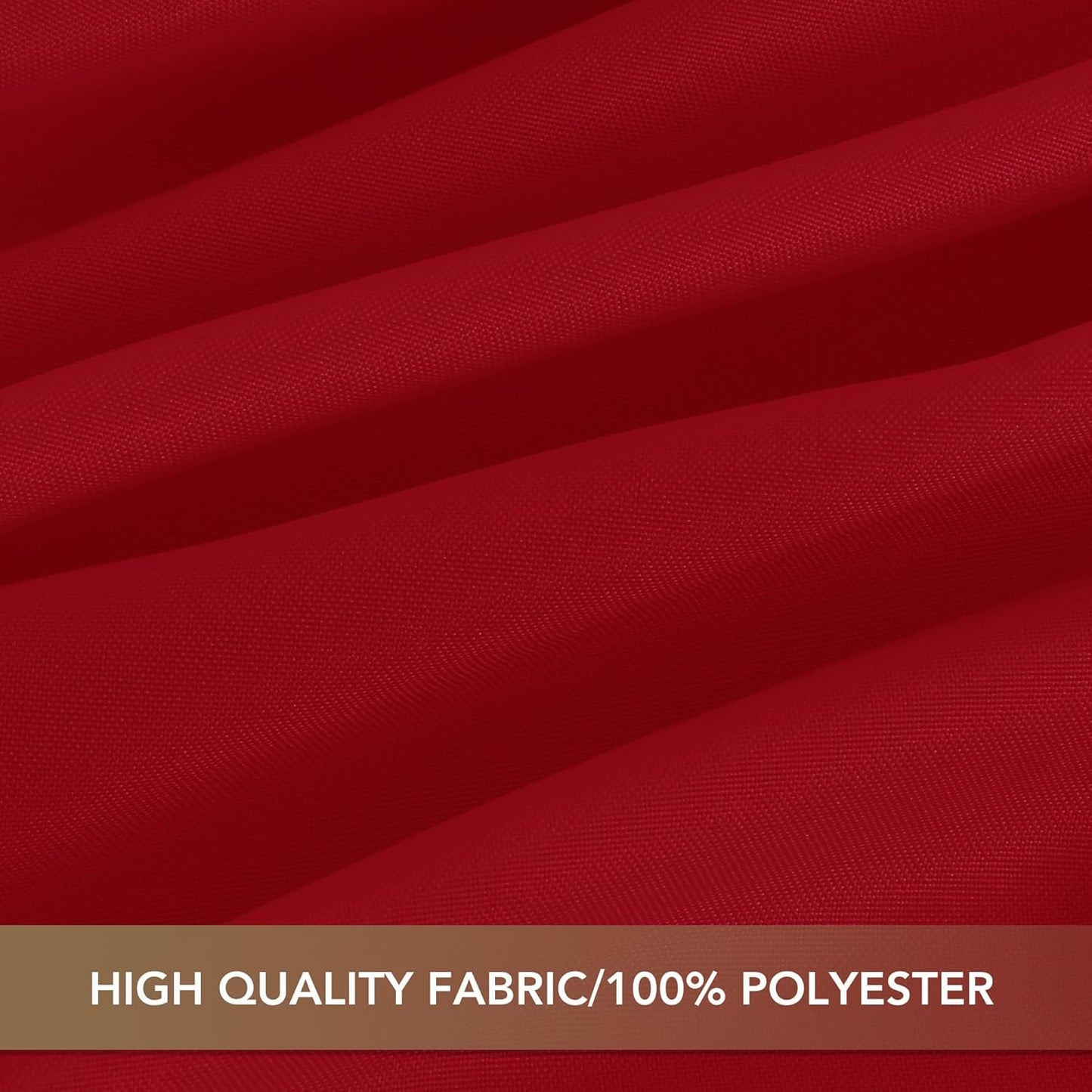 sancua Christmas Red Square Tablecloths 60x60 Inch, 2 Pack - Fabric Table Cloth for Square or Round Tables, Washable Polyester Table Cover for Dinner, Holiday Party, Decorative Display Tables