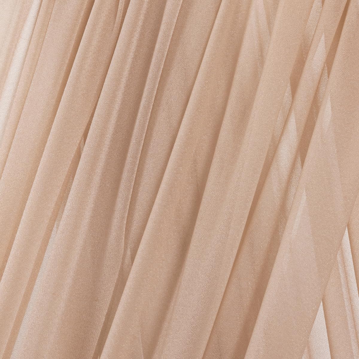 MLMC Nude Wedding Arch Draping Fabric 4 Panels 29" x 20 FT Extra Long Gauze Drapes Sheer Backdrop Curtains 6.6 Yards Outdoor Drapery Panels for Wedding Ceremony Party Ceiling Decoration