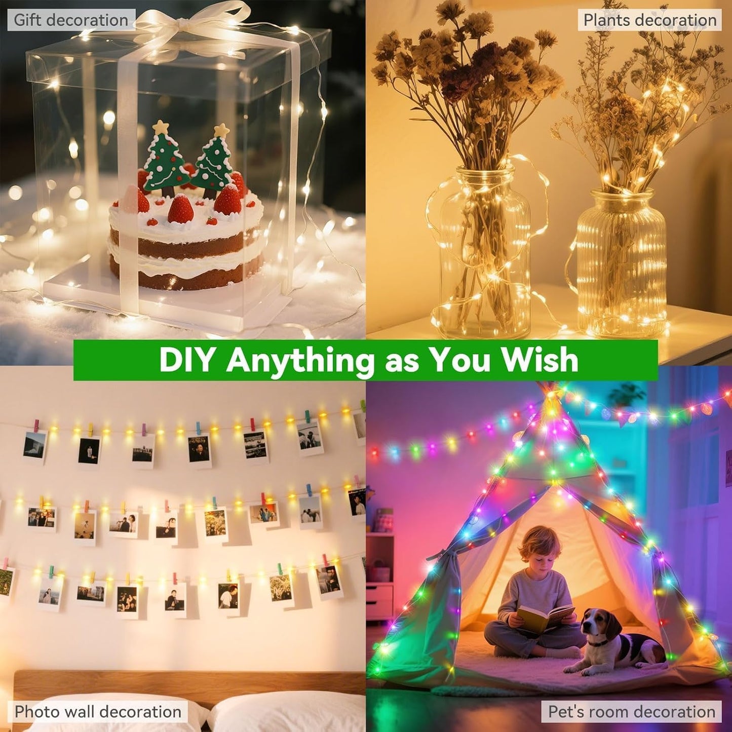 300 LED Fairy Lights Color Changing, 98 FT 35 Colors String Lights with Remote, 17 Single Color & 18 Holiday Colors, Christmas Twinkle Light Plug in for Bedroom Holiday Wedding Indoor Party Decor