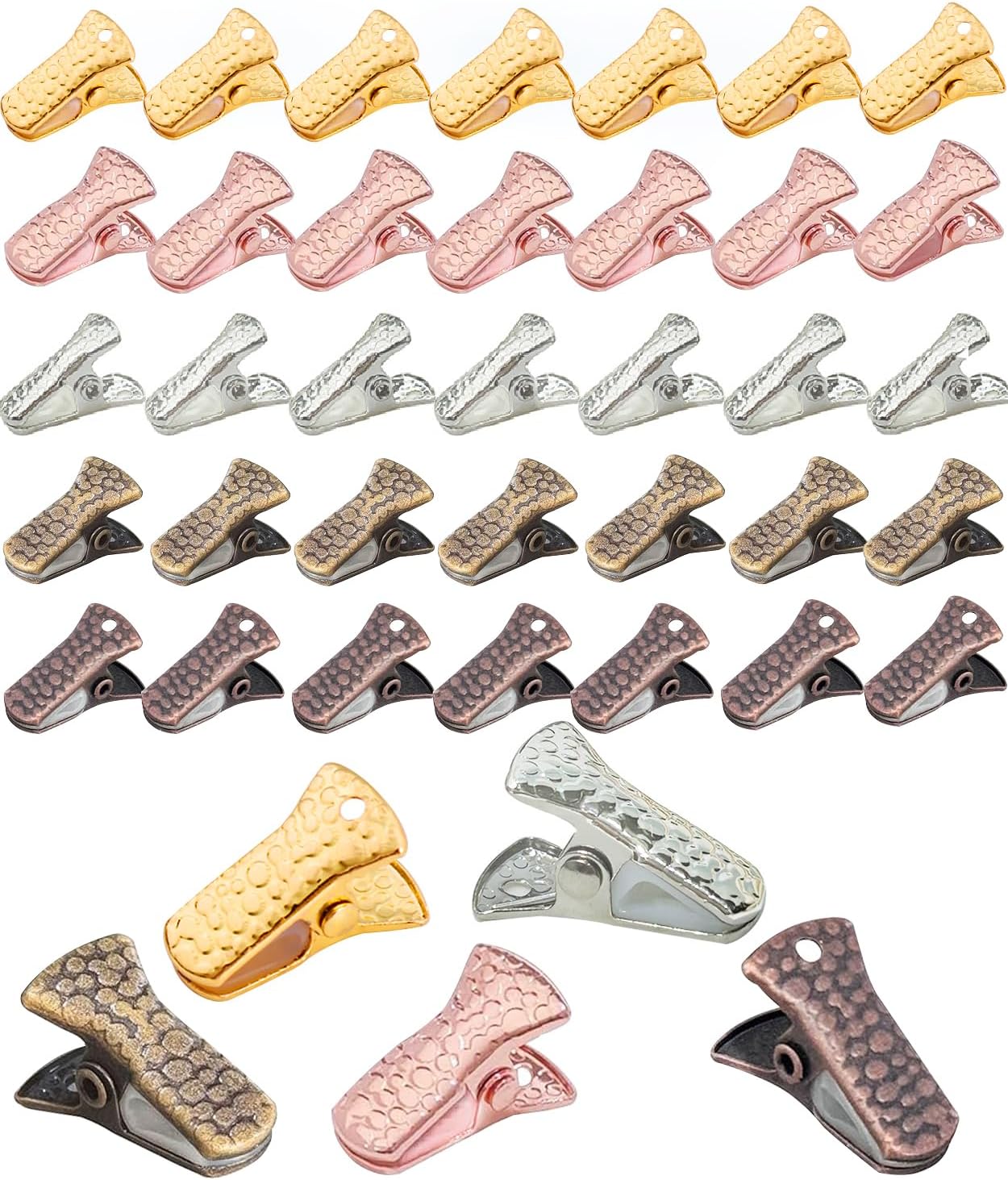 40-Pack Small Alligator Clips with Steel Core & Non-Slip Silicone| Multipurpose Clips for Delicates, DIY Crafts, Office & Home(Mixing Colors)