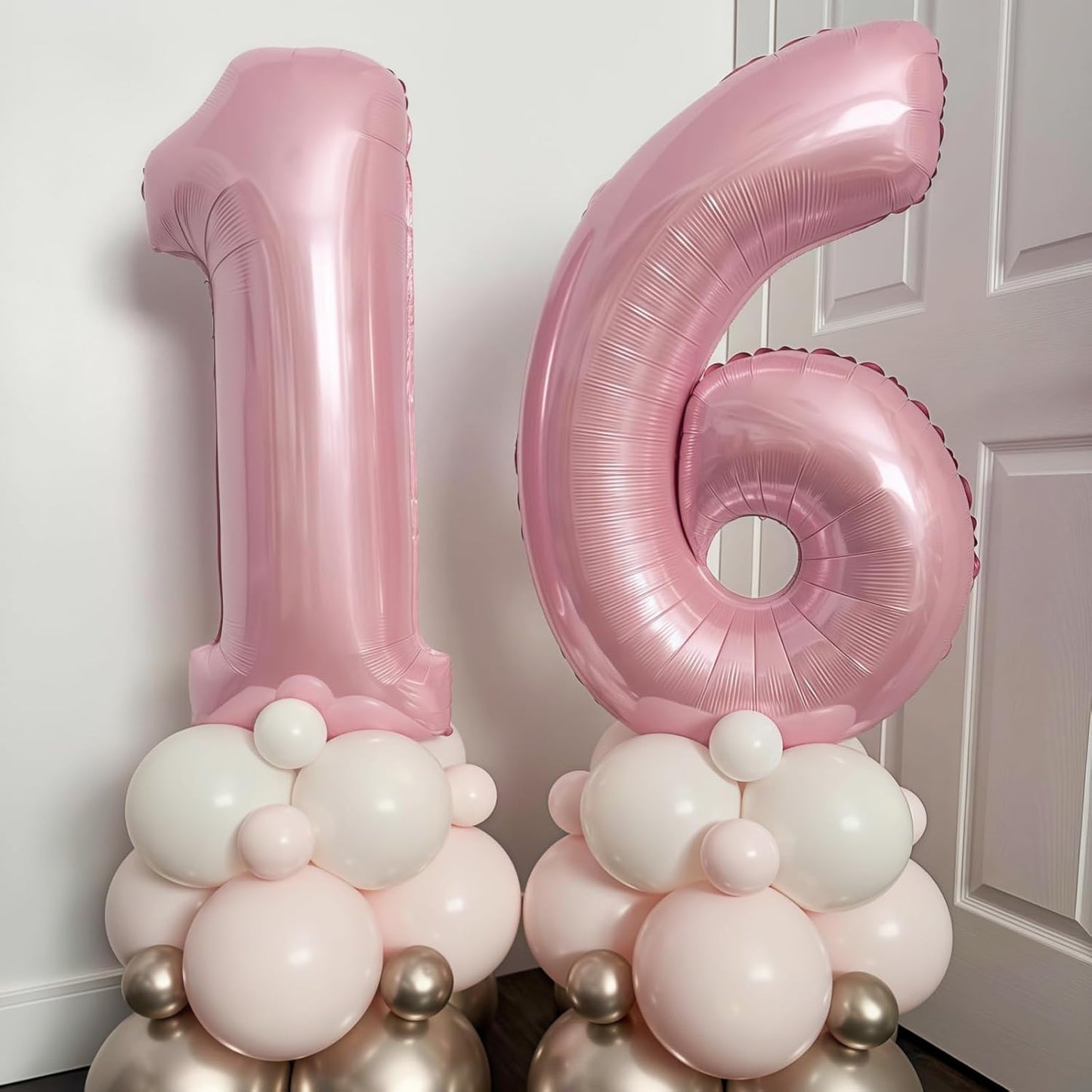 11 Balloon Number Birthday, Giant Light Pink Number 1 & 1 Helium Foil Balloon for Girls 11th Birthday, Pastel Pink 40'' Self Inflating Mylar 11 Balloon for Women Anniversary Party Decorations Supplies