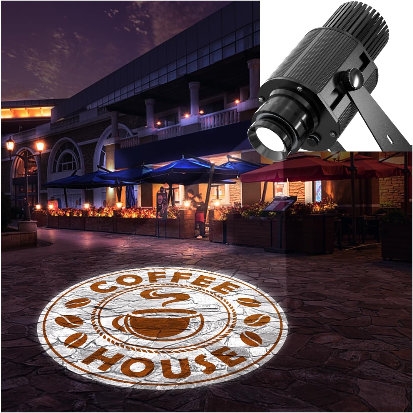Logo Projector Lights Custom gobo projectors for Store business or wall outdoor waterproof ip67 HD led for Shop Advertising and Wedding