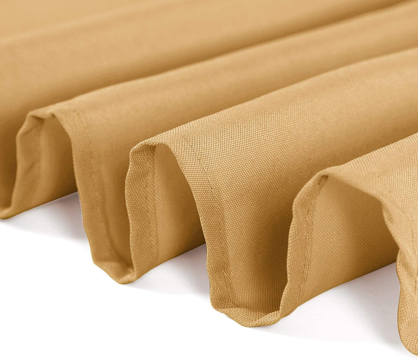 90 inch Round Tablecloth Washable Polyester Table Cloth Decorative Table Cover for Wedding Party Dining Banquet（90 inch,Gold）