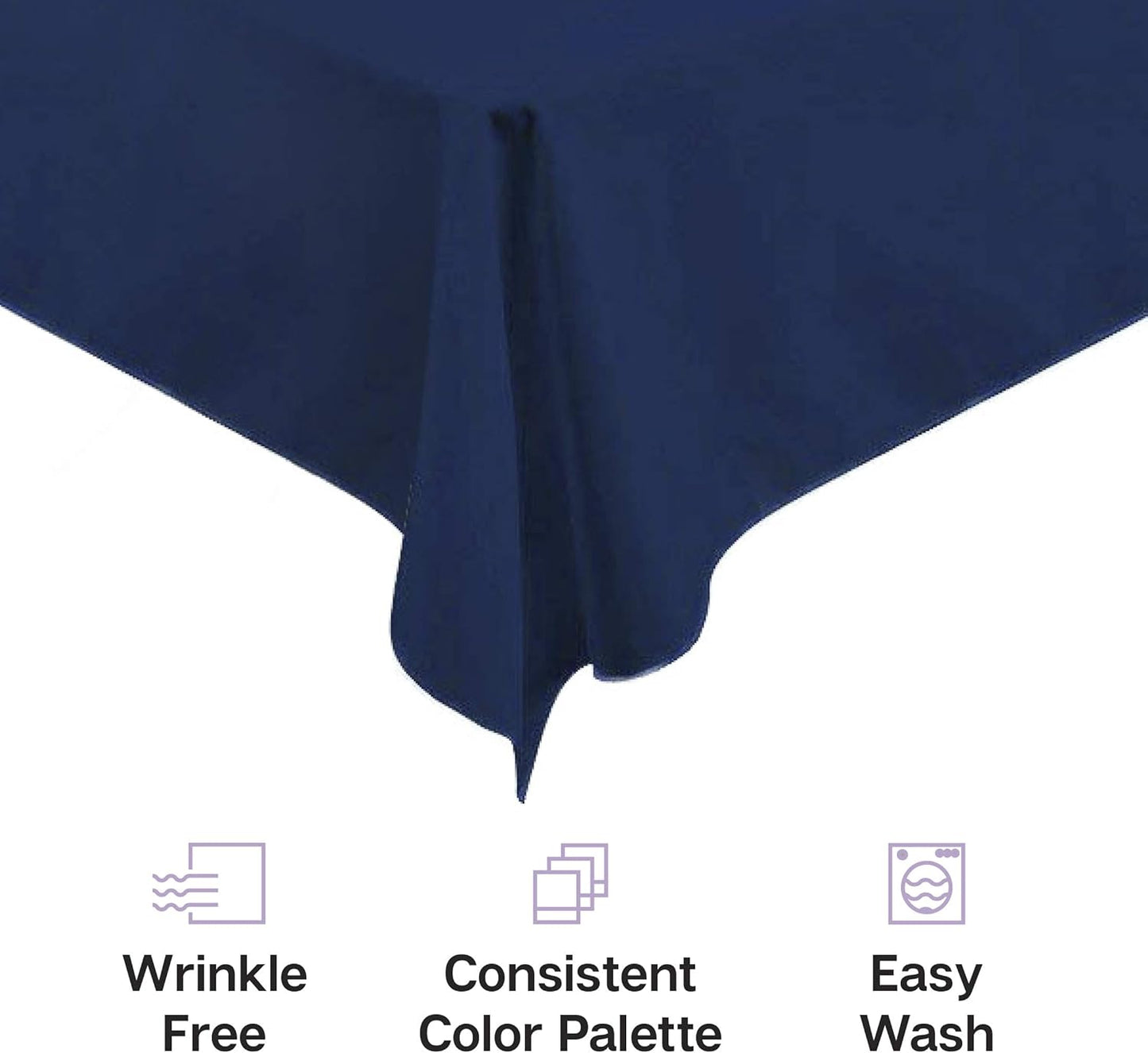 Gee Di Moda Rectangle Tablecloth - 60 x 102 Inch Chocolate Table Cloth for 6 Foot Rectangle Table - Heavy Duty Washable Fabric - for 6 Ft Buffet Table, Holiday Party, Dinner, Wedding & Baby Shower