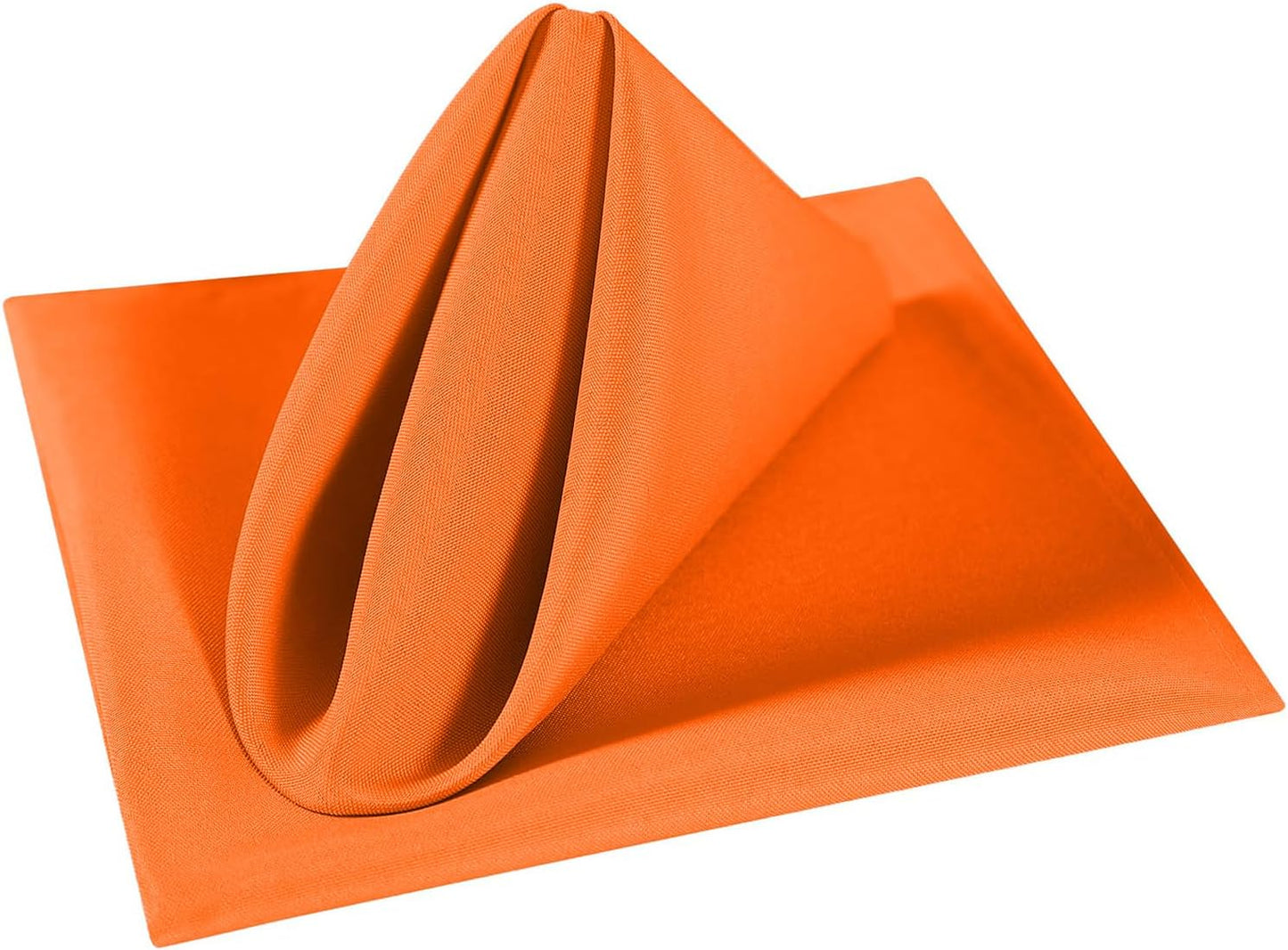 Cupuamon Cloth Napkins 20x20 inch Washable Polyester Dinner Napkins Soft Table Napkins for Wedding Party Dining Banquet(Orange,25PCS)