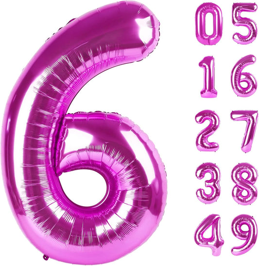 2026 number balloon purple rose
