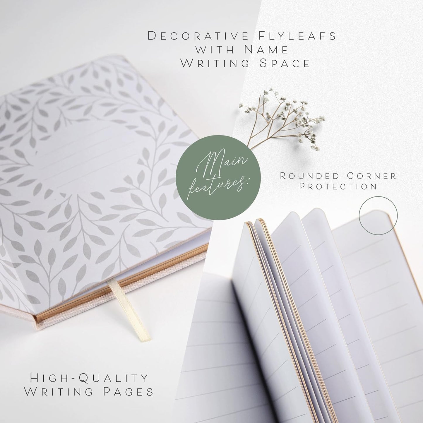 Vow Books His and Hers - Linen Wedding Vow Books Perfect as Bride & Groom Gifts, Wedding Registry Ideas - His & Hers Gifts Wedding Vow Book - Wedding Essentials & Accessories [White & Black]