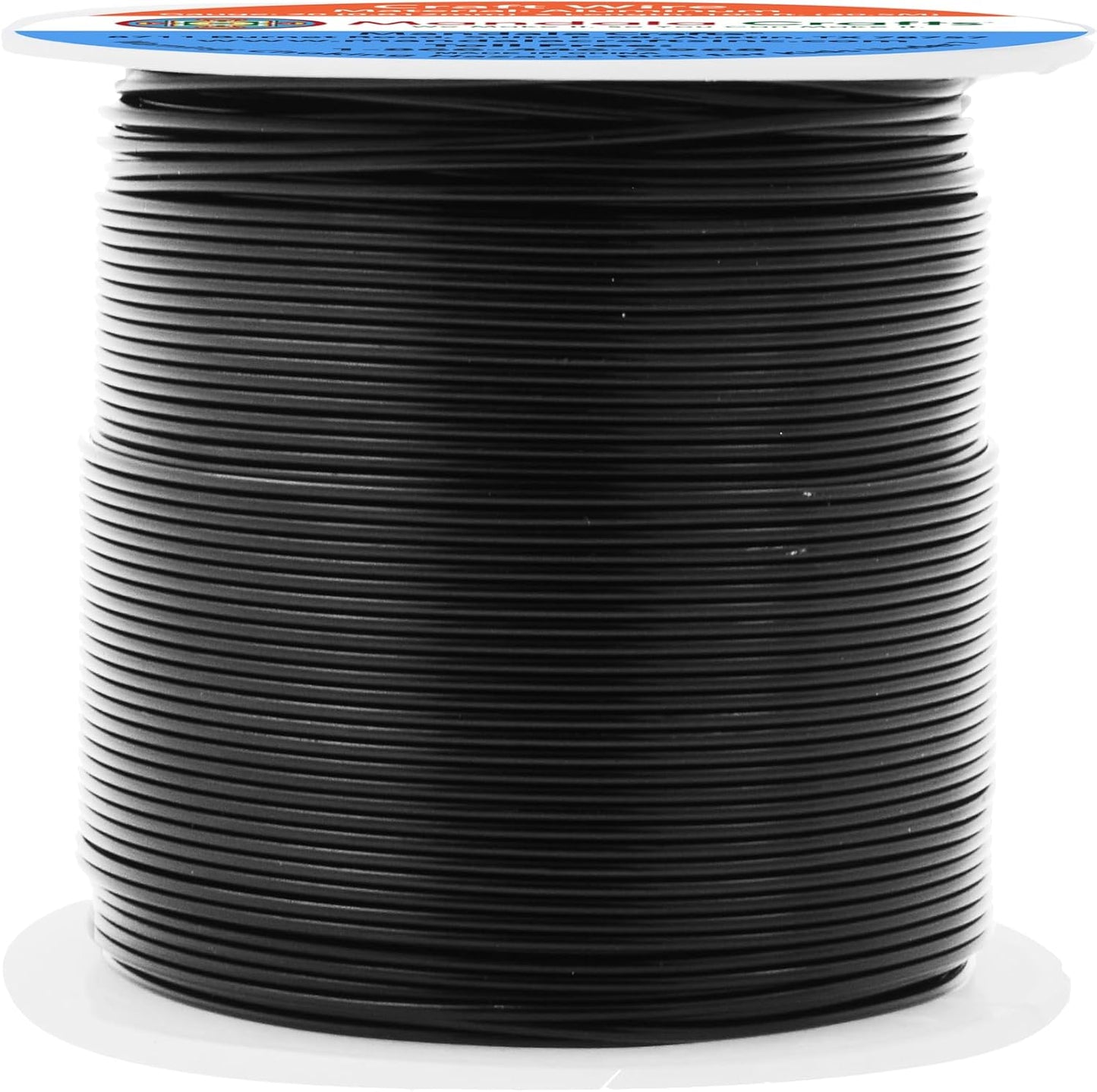 Mandala Crafts 12 14 16 18 20 22 Gauge Anodized Jewelry Making Beading Floral Colored Aluminum Craft Wire (20 Gauge, Black)