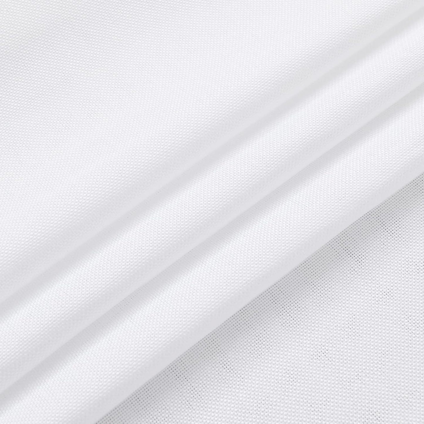 Hiasan Faux Linen Rectangle Tablecloth - Wrinkle and Stain Resistant Washable Table Cloth for Kitchen Dining Room Holiday Table Cover for Dinner, White, 60 x 140 Inch