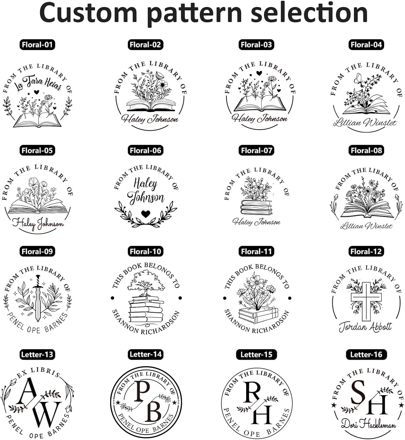 Custom Embosser Stamp - Personalized Book Embosser for Book Lovers, Readers, Home, Office & Library Collections (Letter-14)