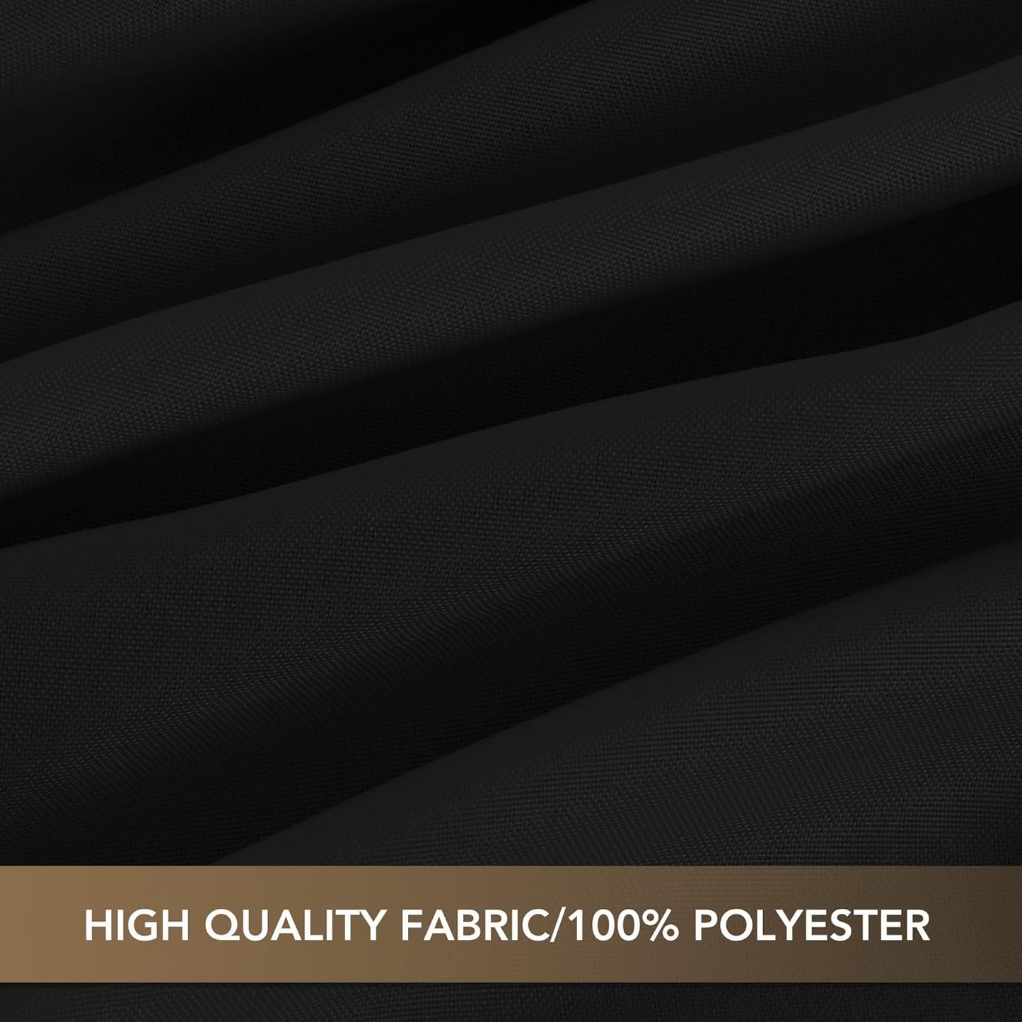 sancua Black Square Tablecloths 85x85 Inch - Fabric Table Cloth for Square or Round Tables, Washable Polyester Table Cover for Outdoor Party, Birthday, Buffet, Resturant