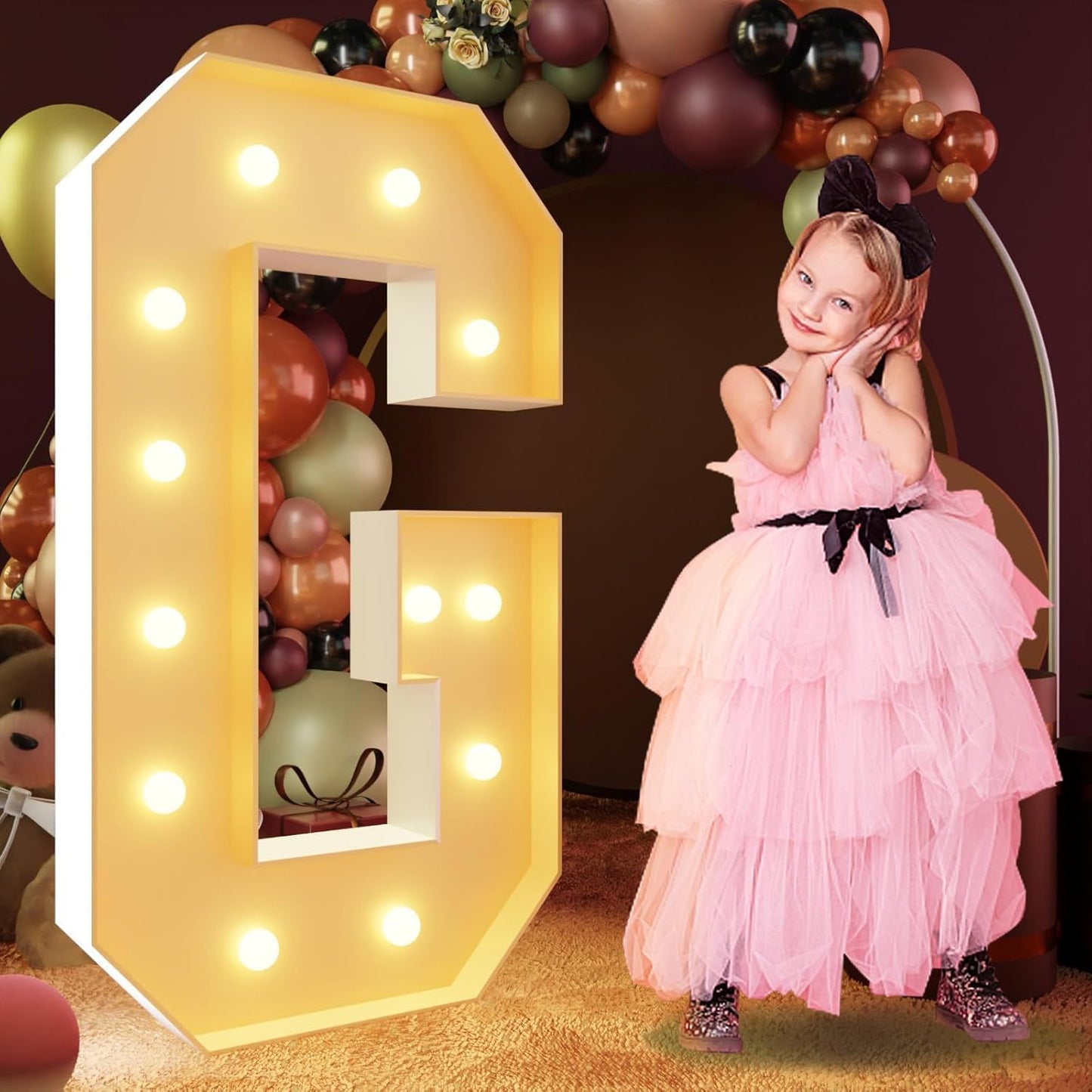 imprsv 4FT Marquee Letters Large Light Up Letters for Birthday Party Decor Wedding Decorations, Marquee G for Party Decoration, Large Signs Arch Kit Decorations
