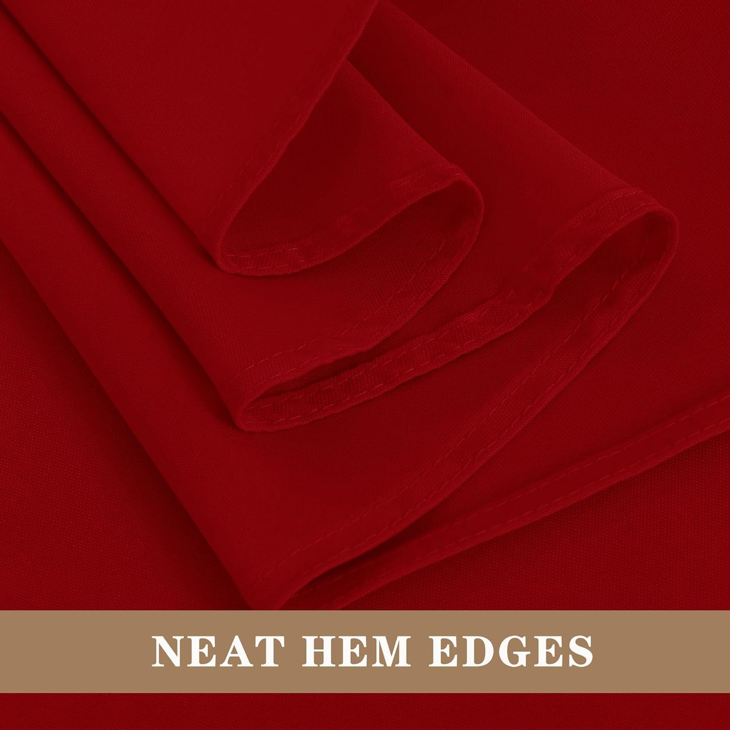 Fitable 6 Pack Red Tablecloths for Round Tables - 108 Inches in Diameter - Stain Resistant and Washable Table Clothes, Polyester Fabric Table Covers for Wedding, Party, Banquet, Formal Events