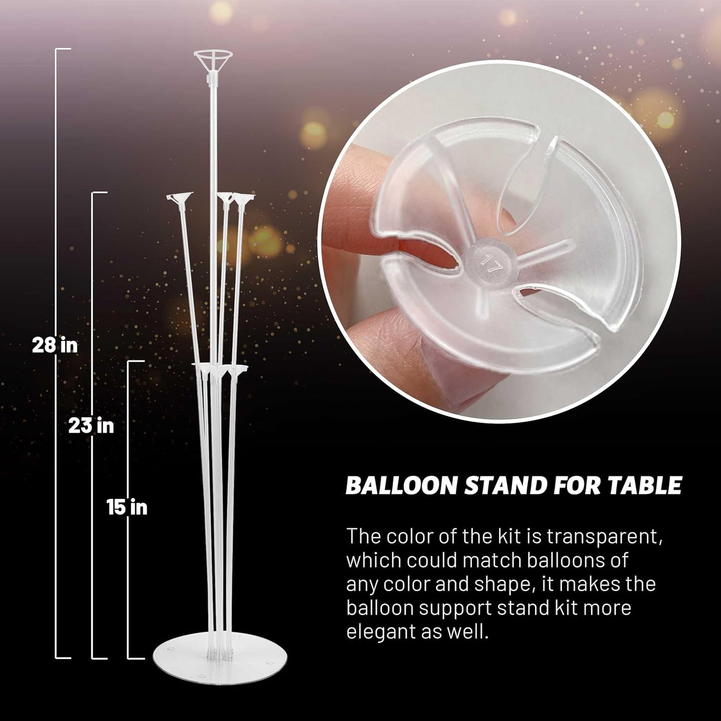 JOYYPOP 30 Sets Balloon Stand Kit, Balloon Sticks with Base Birthday Graduation Party Decorations Wedding