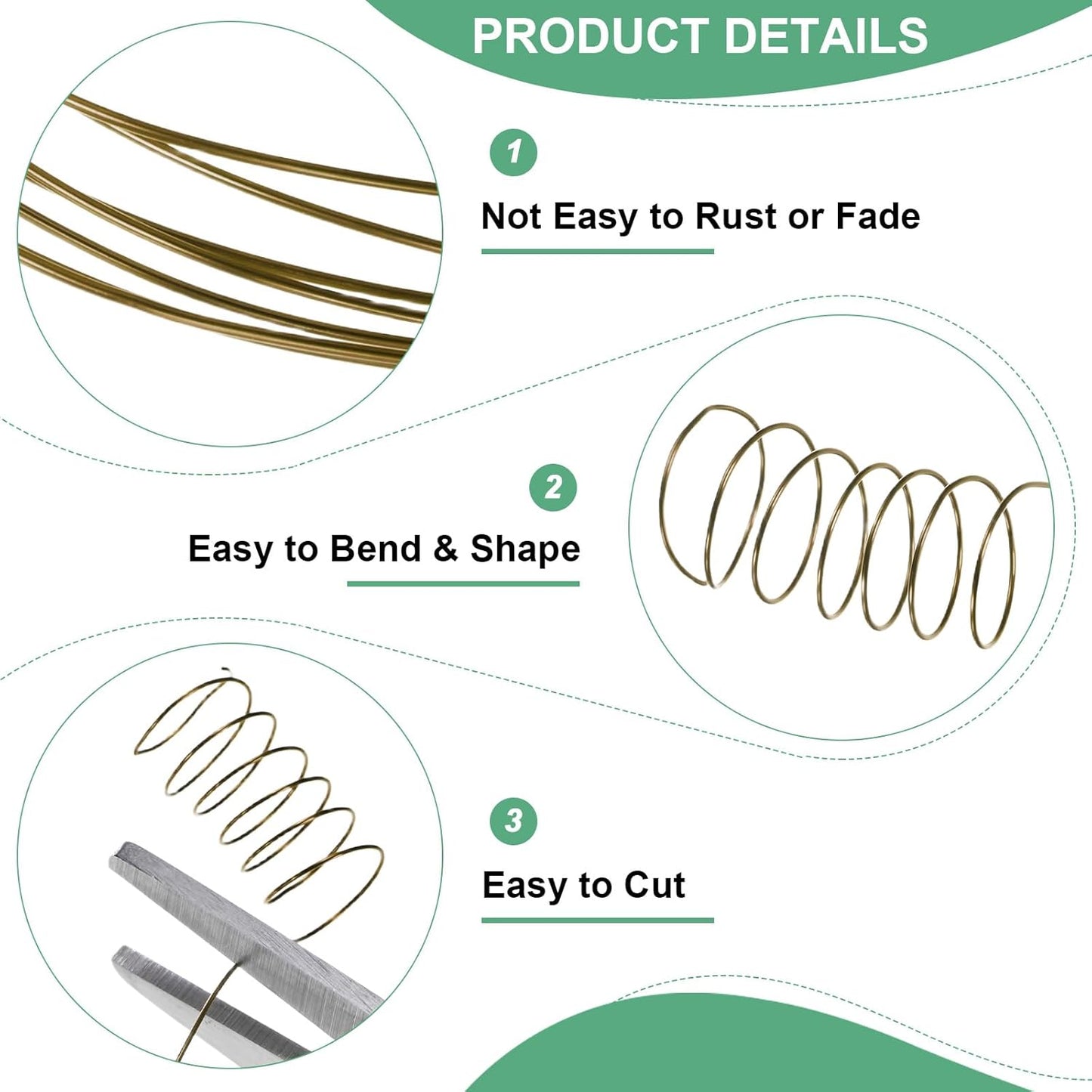 2-Rolls 0.2mm Jewelry Wire, 32 Gauge 328FT Craft Wire Copper Beading Wire for Jewelry Making/Planting/Weaving/DIY Crafting, Soft Metal Wires [100M, Bronze Tone]