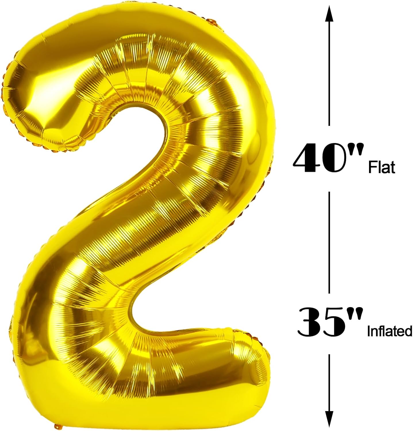 40 Inch Gold Large Number 24 42 Birthday Balloon, Giant Numbers 24 42 Balloons, Foil Mylar Big Balloons for Anniversary Graduation Supplies Decorations