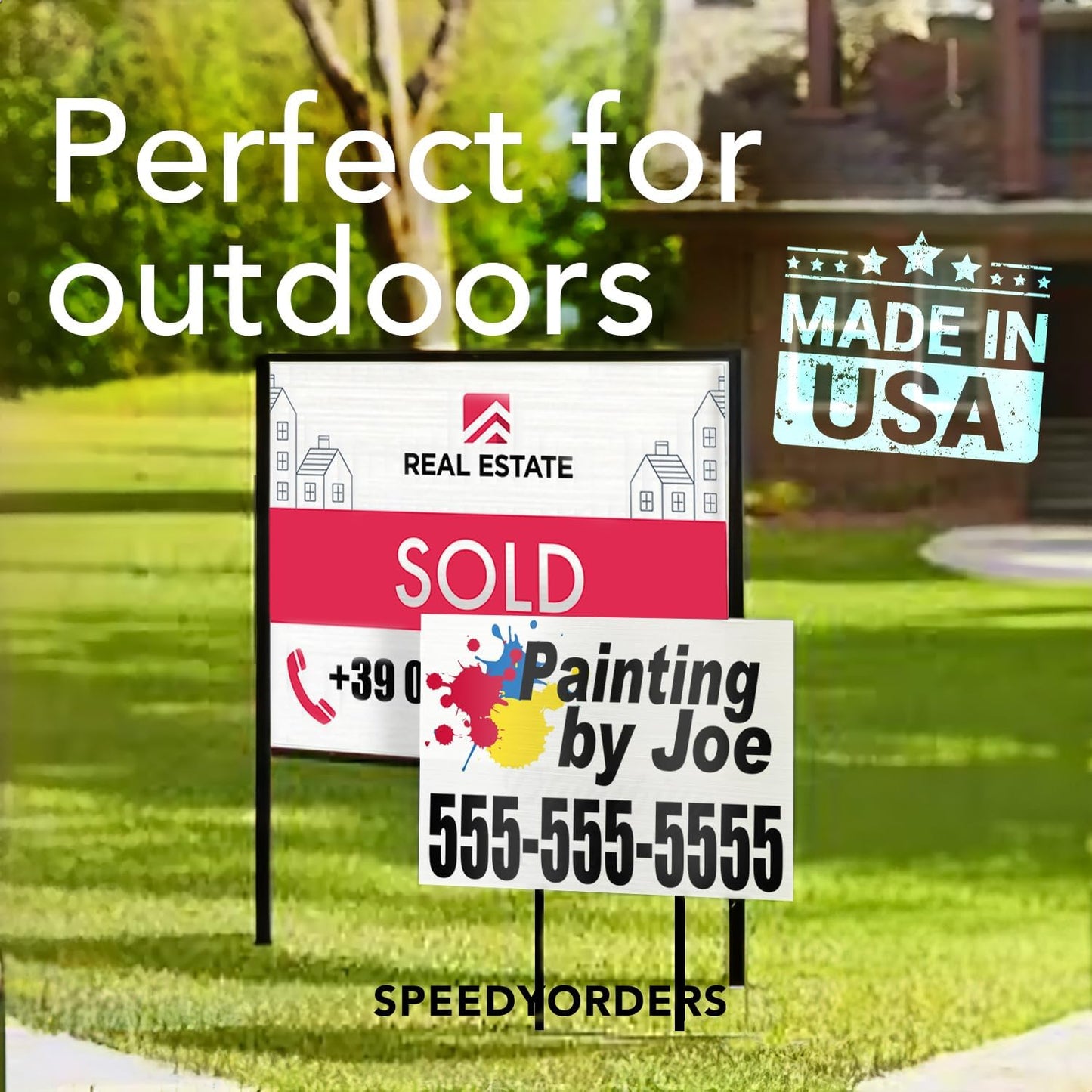 Custom Outdoor Metal Signs, Personalized Aluminum Signs, Customized Safety Signs, Metal Business Signs, Waterproof Outdoor Business Signs, White Aluminum (Silver Brushed, 24x18 In)