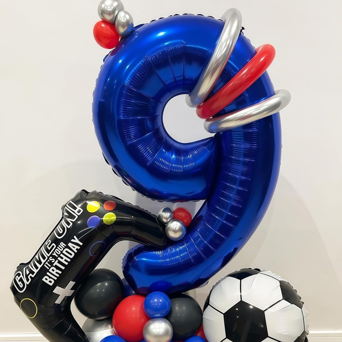 Navy Blue 4 Balloon Number,40 Inch Number 4 Balloon Big Dark Blue 4 Foil Mylar Helium Balloon for Birthday Party Decorations