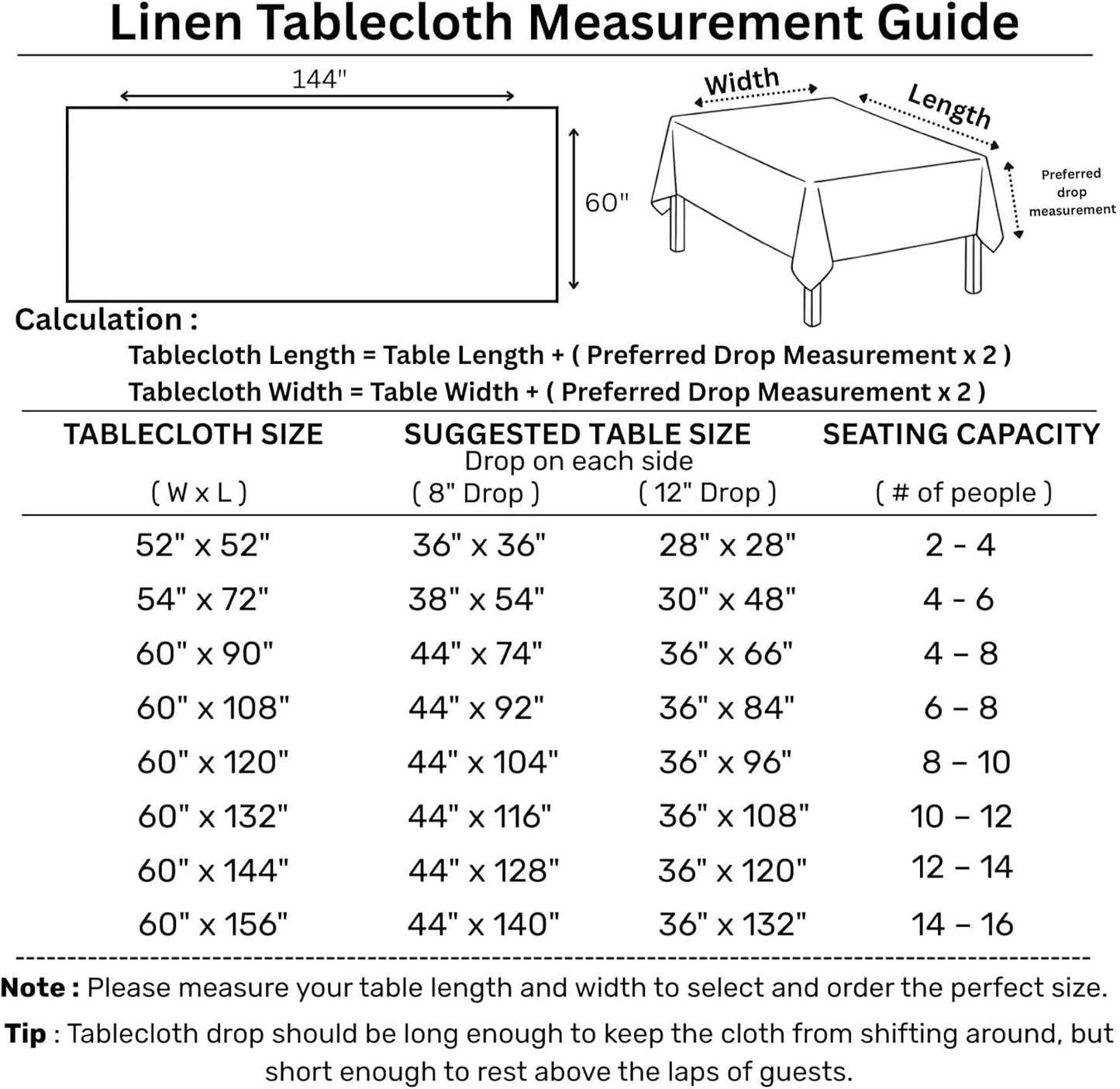 Solino Home Linen Tablecloth 60 x 144 Inch - Classic Hemstitch 100% Pure Linen Moss Green Table Cloth for Rectangle Tables - Machine Washable Tablecloth for Fall, Autumn, Thanksgiving