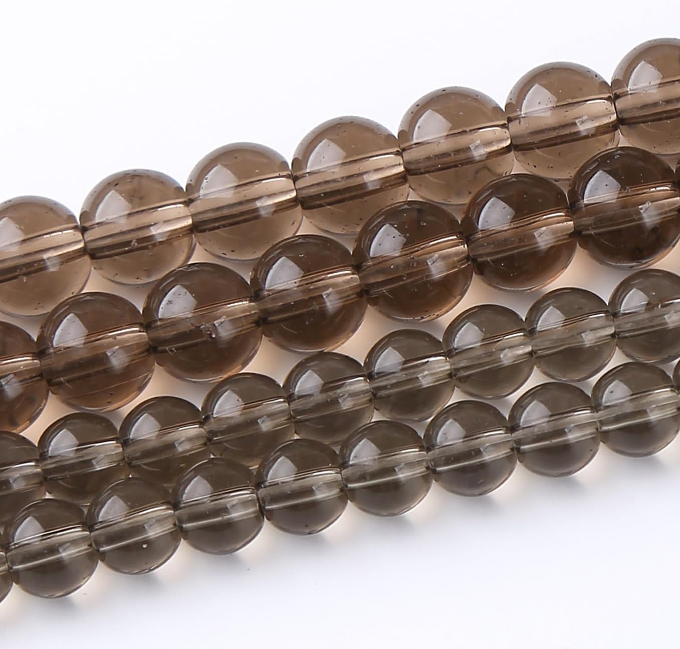 Tawny Glass Stone Beads Gemstone Round Crystal Energy Jade Beads Stone Beads for Jewelry Making DIY Bracelet Necklace Jewelry Making 1 Strand 15.5inch 38PCS 10MM