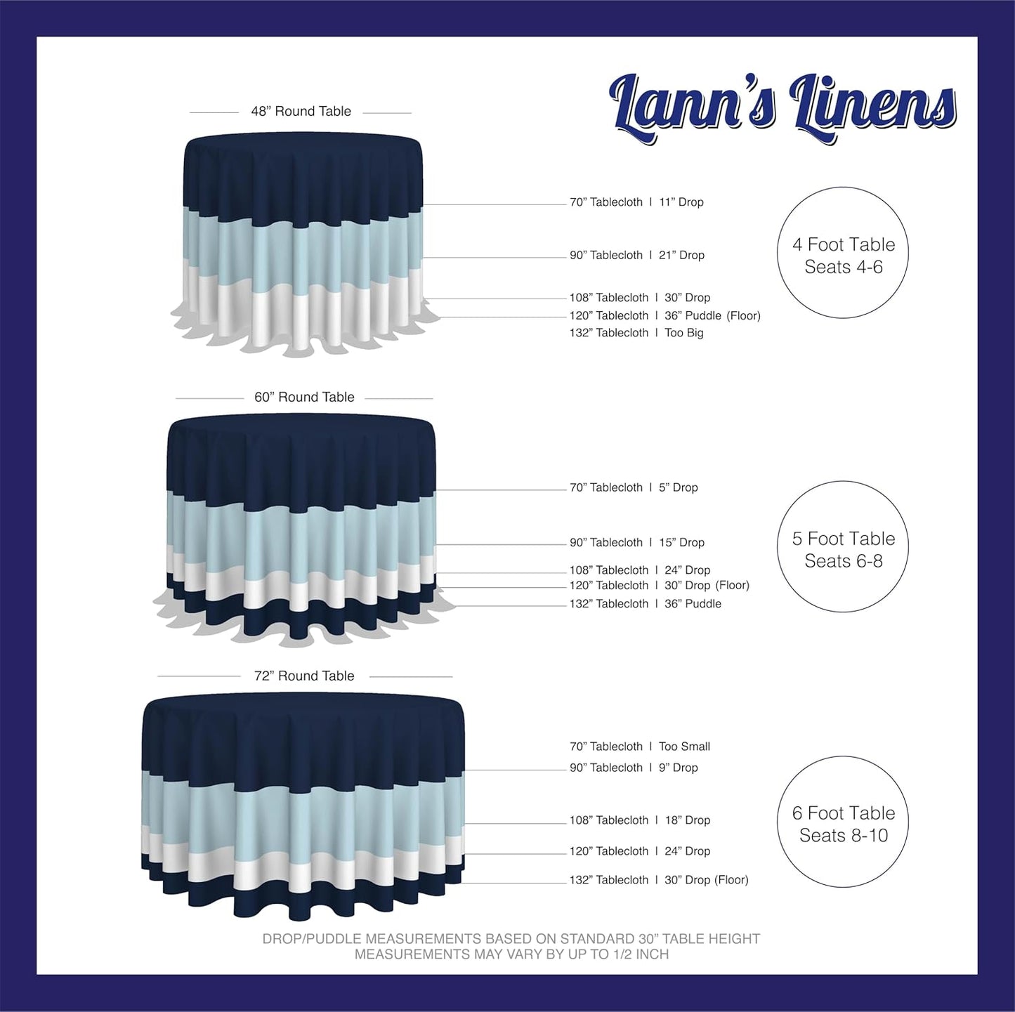 Lann's Linens - 10 Premium 120" Round Tablecloths for Wedding/Banquet/Restaurant - Polyester Fabric Table Cloths - Silver