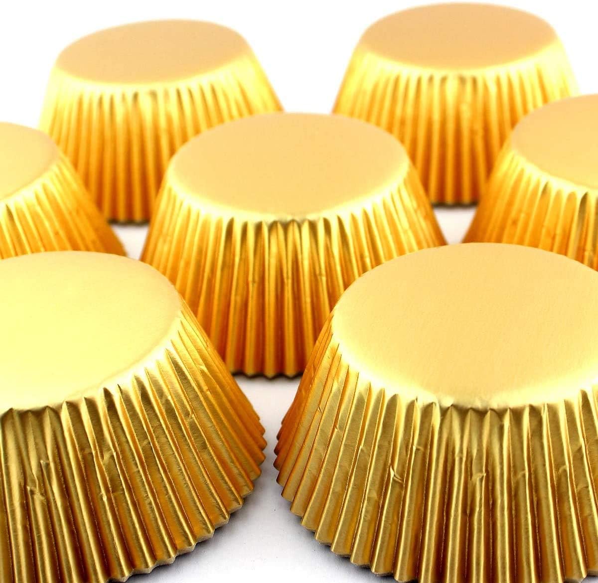 Eoonfirst Gold Foil Cupcake Case Liners Wrappers Baking Muffin Paper Cups 198 Pcs