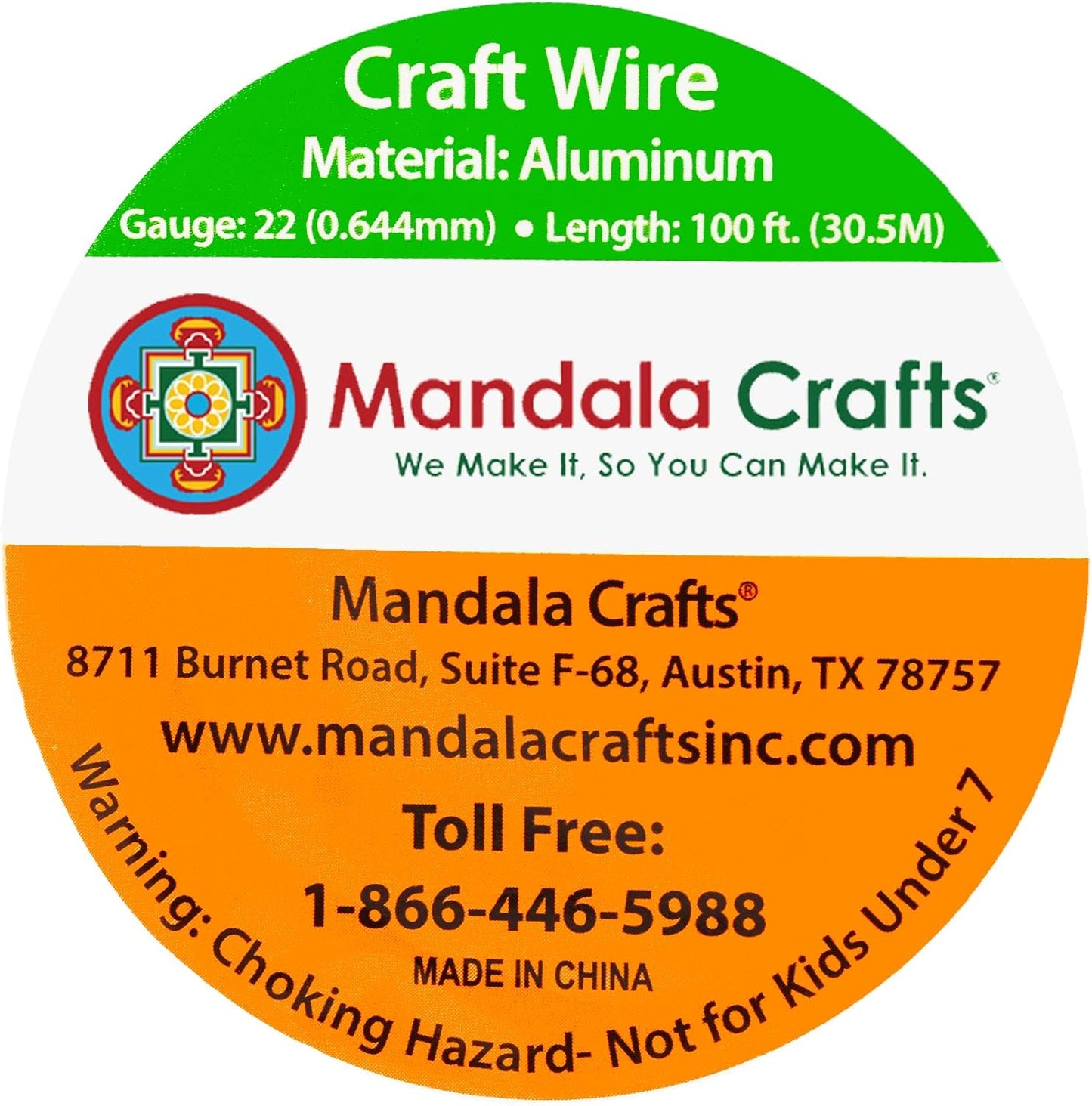 Mandala Crafts 22 Gauge Anodized Aluminum Craft Wire for Jewelry Making - 100 FT Colored Flexible Hot Pink Wire - Bendable for Bonsai Armature Crafting Sculpting